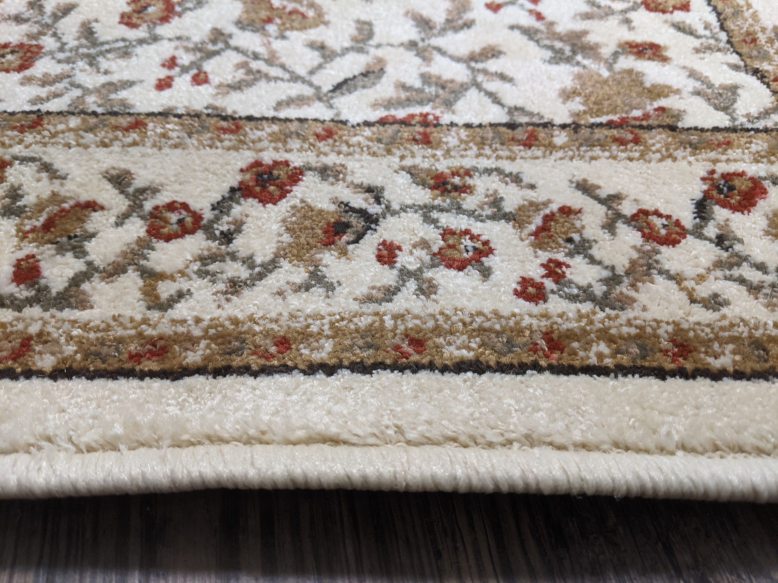 Radici Usa Como Area Rug 1593 Ivory/Brick Italian Bordered 2' 2" x 7' 7" Rectangle