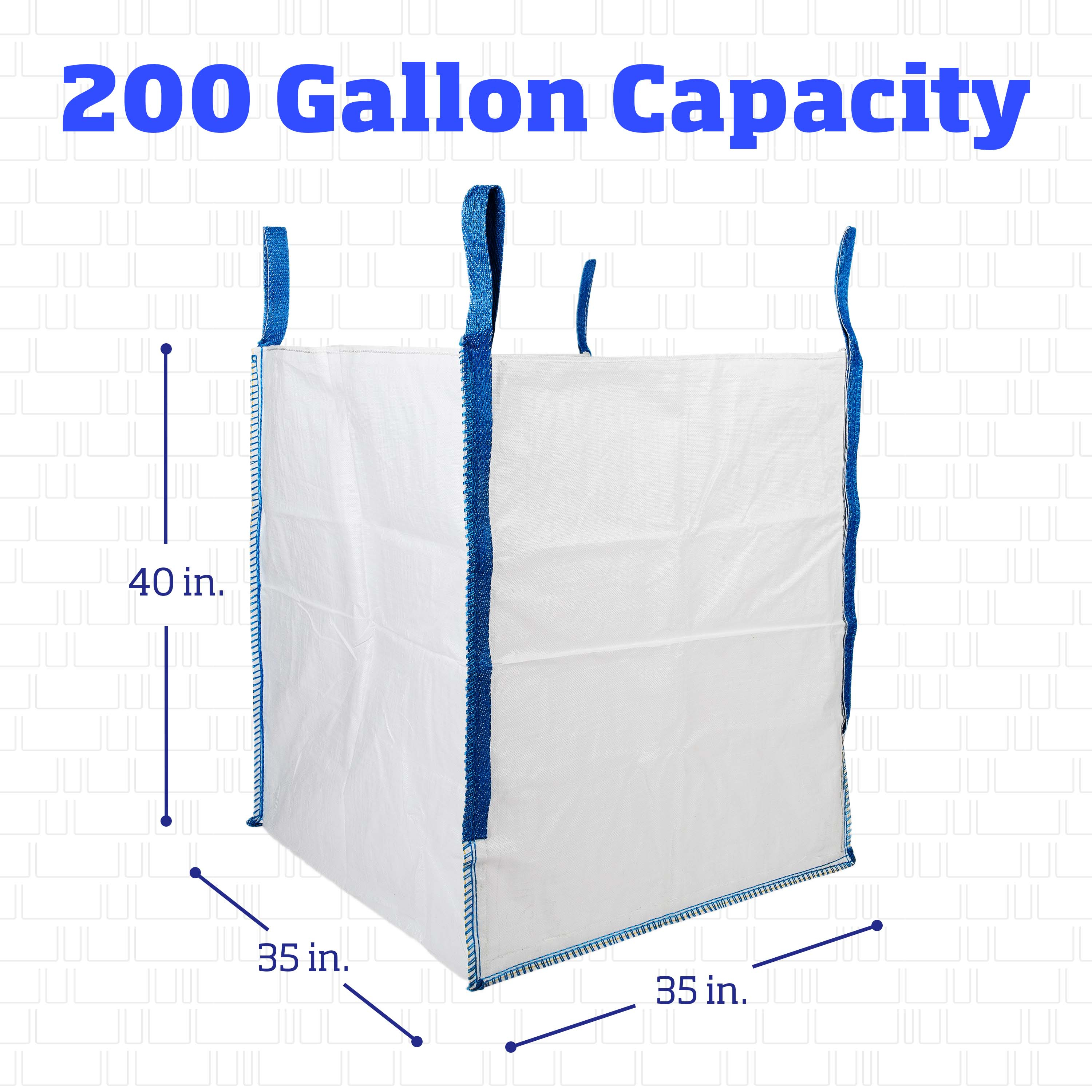 DuraSack 200-Gallon White Heavy Duty Polypropylene Construction Bag