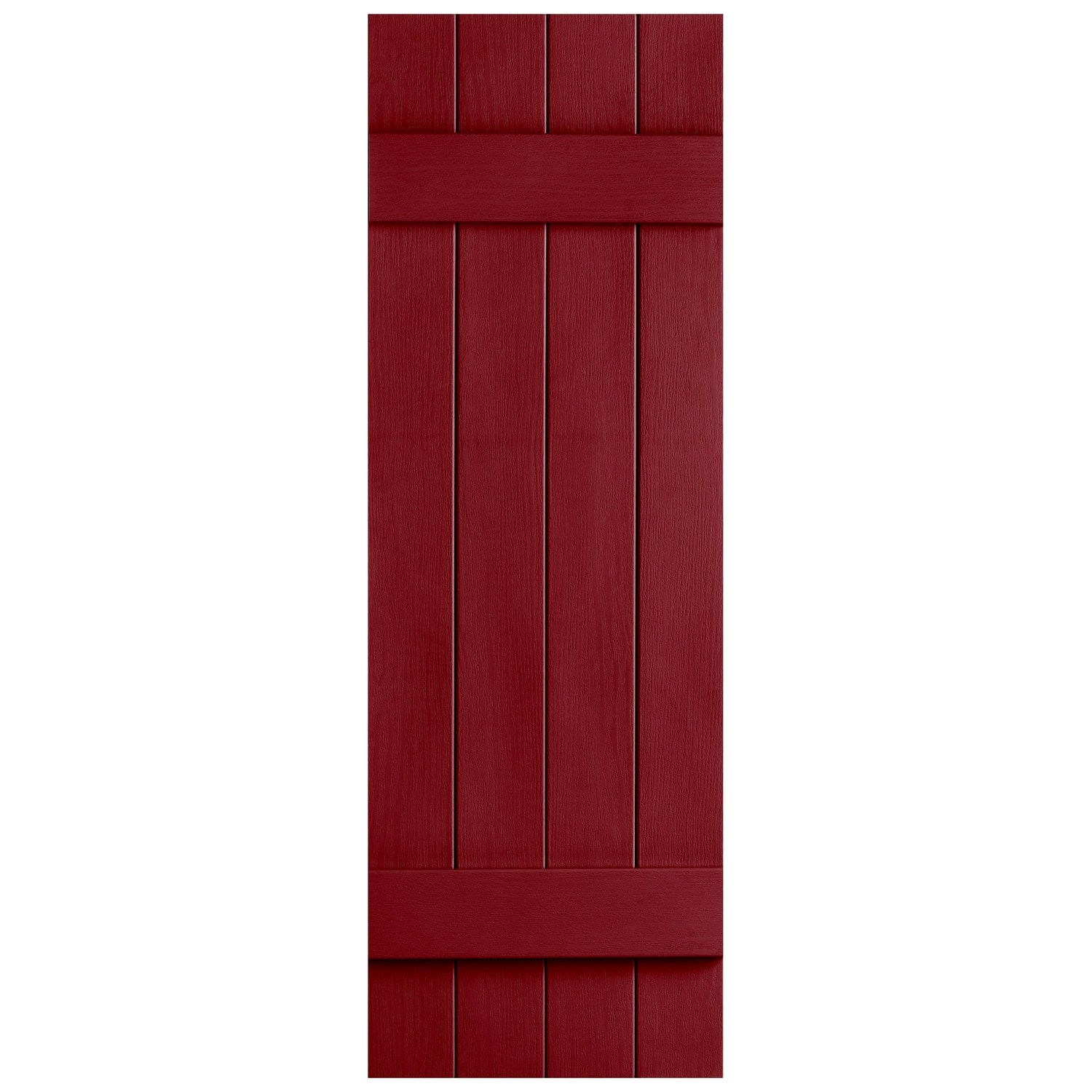 Alpha Shutters Four Board and Batten Closed Vinyl Shutters Pair (Set of 2)