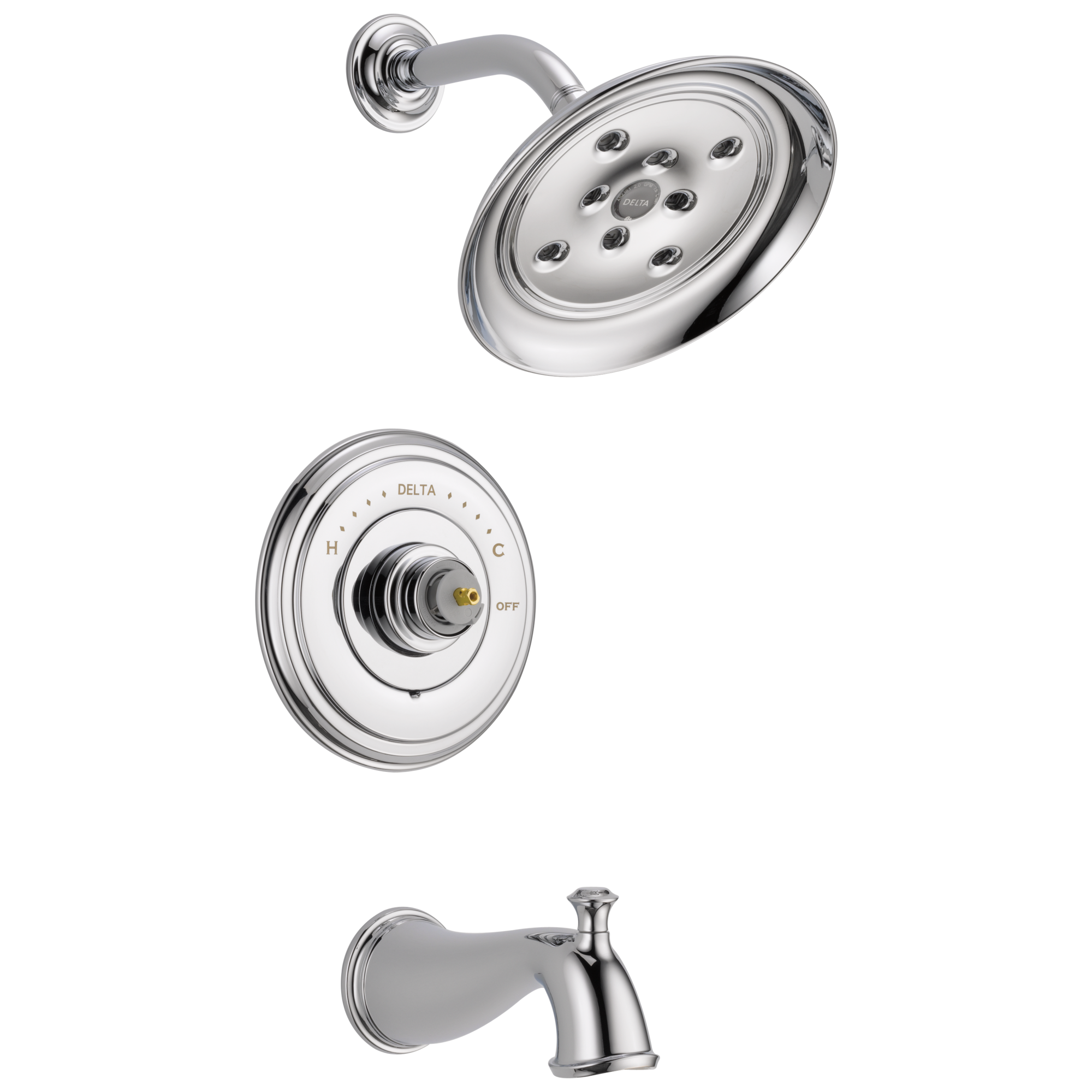 Classic Chrome 7" Stainless Steel Raincan Showerhead with H2Okinetic Technology