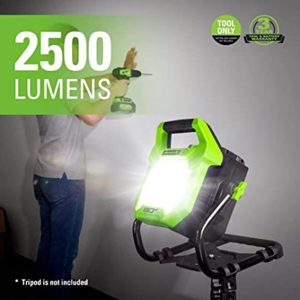 Greenworks Pro 80V (AC/DC) 2500-Lumen LED Work Light, Tool Only