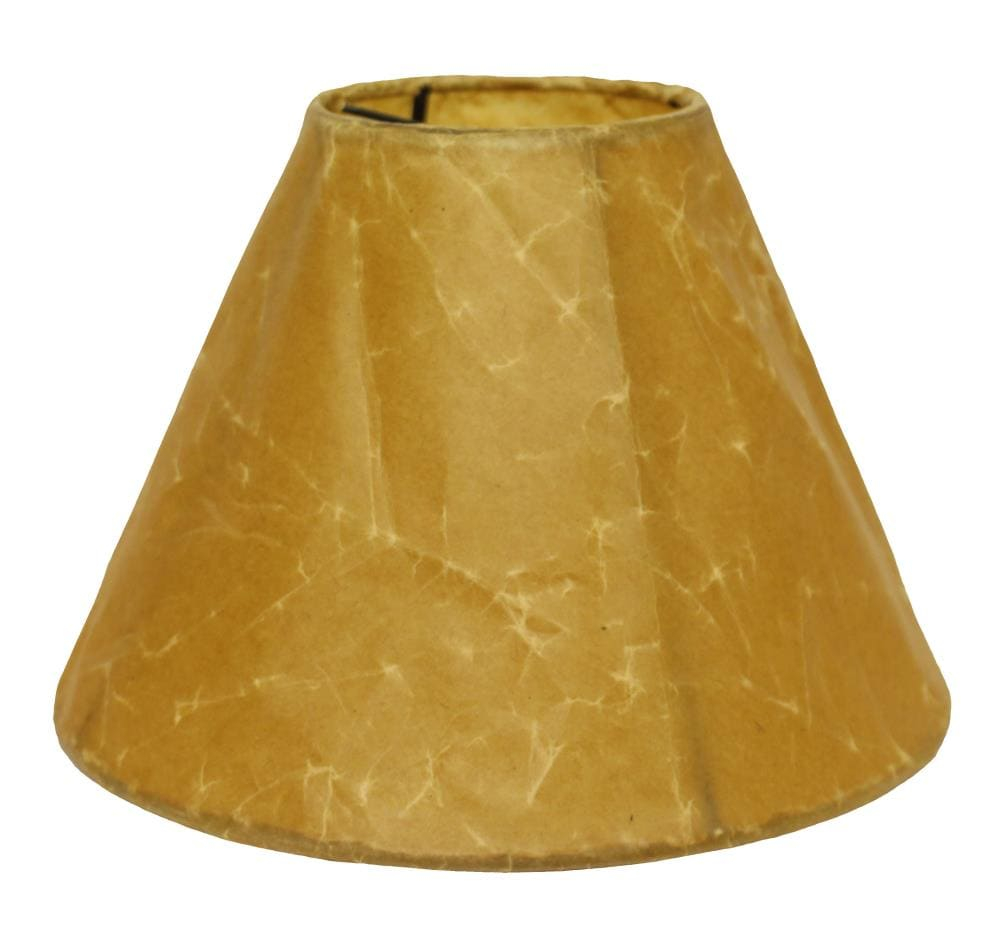 18" Brown Crinkle Oil Paper Empire Lamp Shade