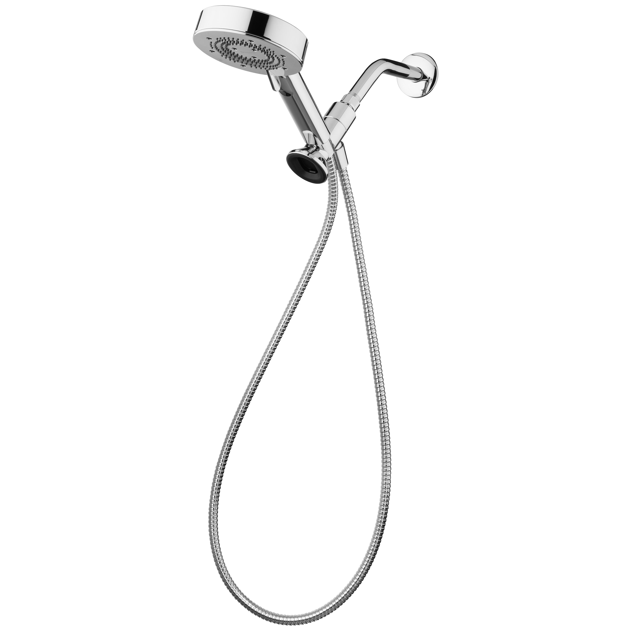Brondell Nebia Yuba HaloNetic Double Dock Magnetic Handheld Shower Head, 60" Stainless Steel Hose, 5-Setting, Chrome