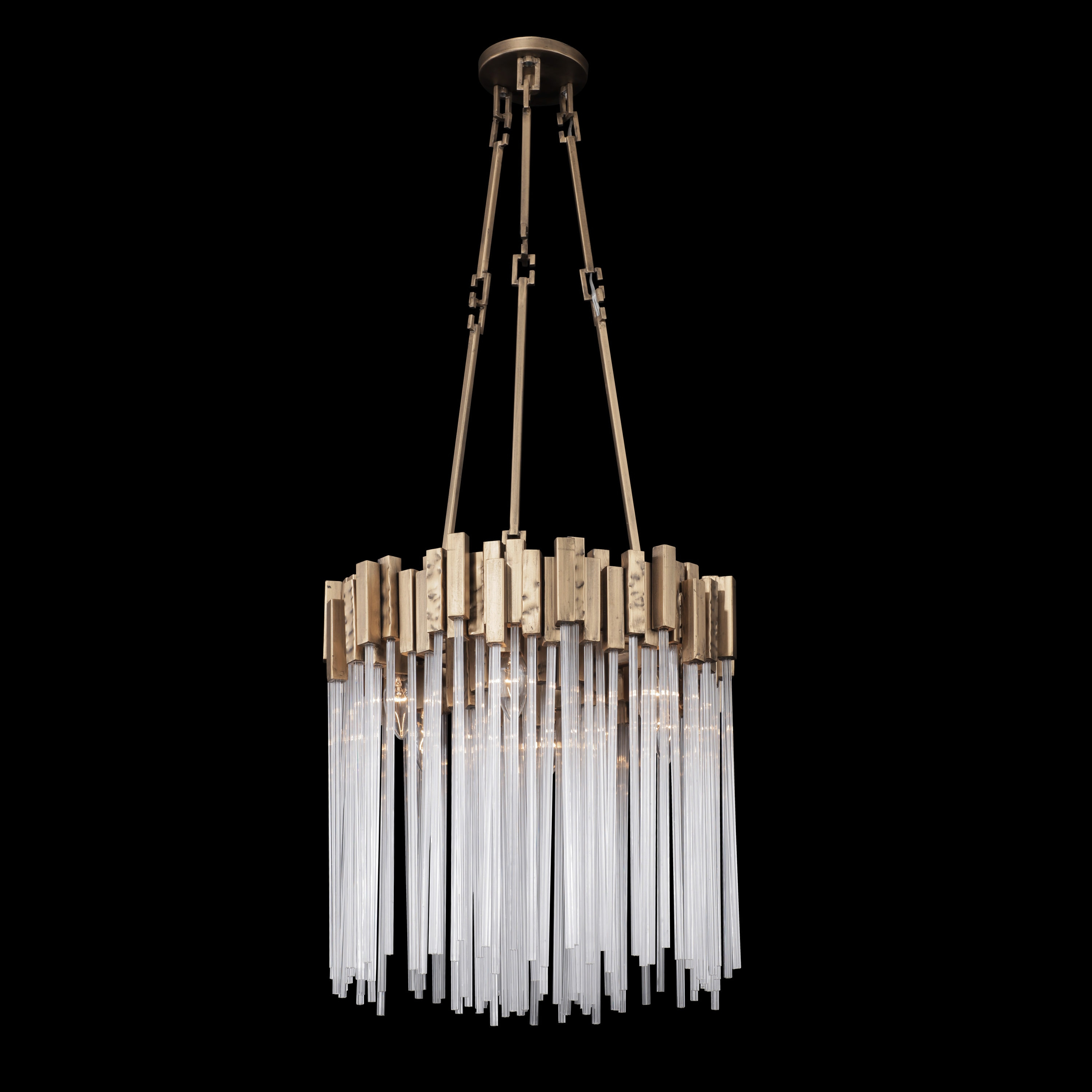 Havana Gold 6-Light Glass Pendant Chandelier