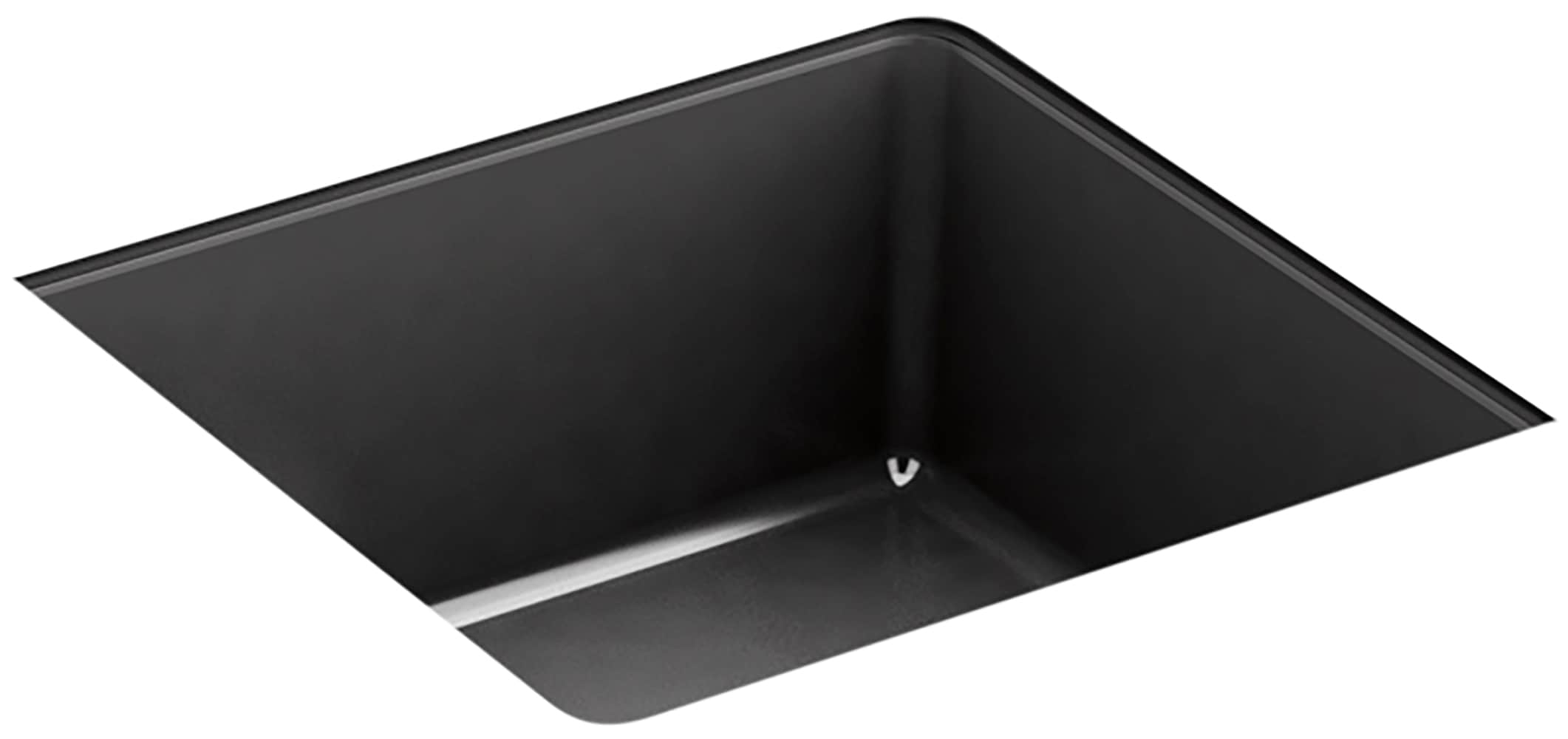 Verticyl Vitreous China Square Undermount Bathroom Sink with Overflow
