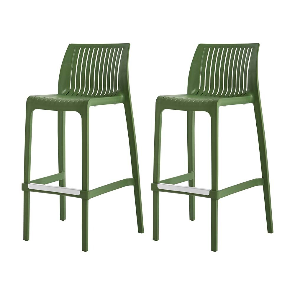 Lagoon Milos Resin Stackable Bar Stool Set of 2