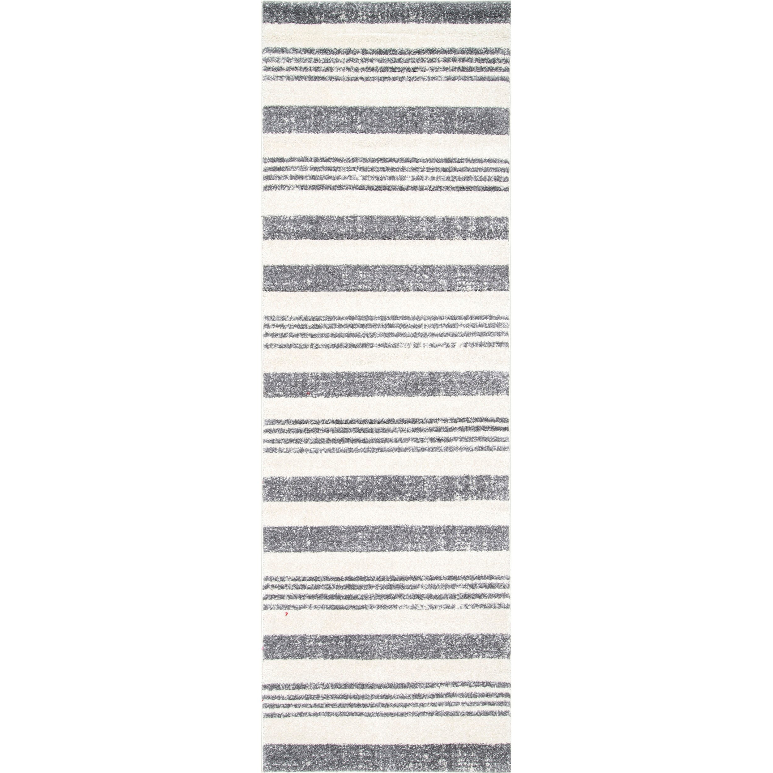 nuLOOM Striped Kelsi Runner Rug, 2' 8" x 8', Gray