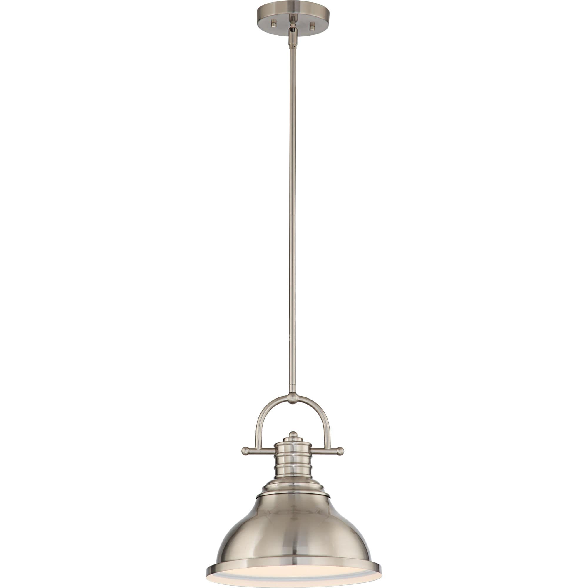 Volume Lighting  1-Light Indoor Brushed Nickel Downrod Pendant - Brushed Nickel