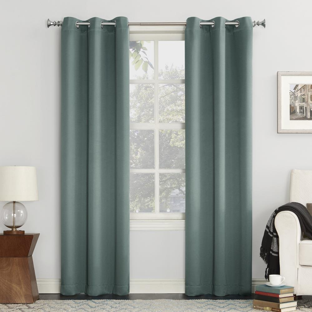 Sun Zero Easton Energy Saving Blackout Grommet Curtain Panel, 40" x 84", Mineral