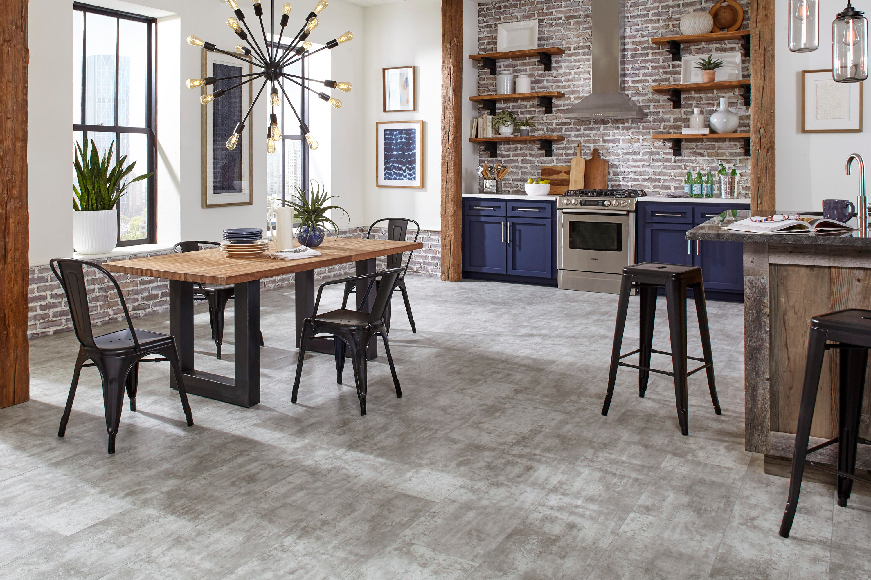 Islander Flooring Roman Colosseum 0.24 In. Thick X 12 In. Width X 24 In. Length Waterproof Rigid Core Painted Bevel Vinyl Tile Flooring (18 Sq. Ft. Per Case - 9 Pieces Per Case)