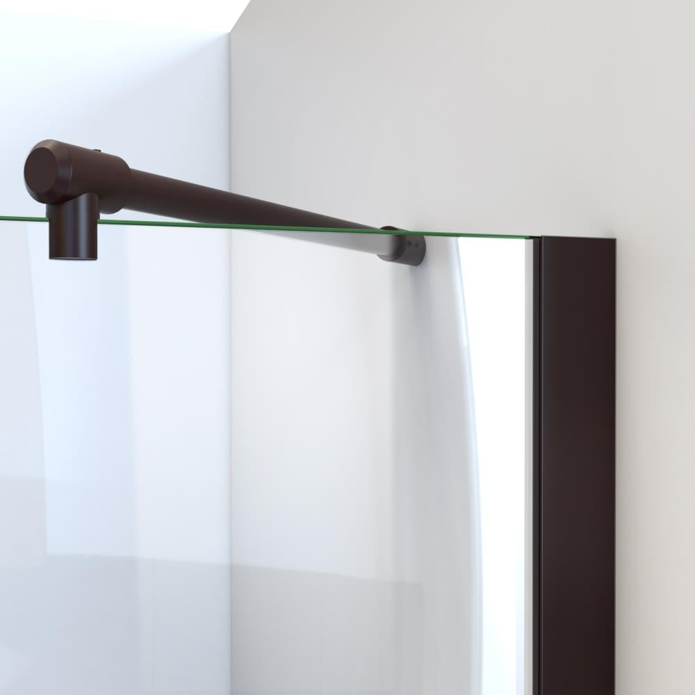 Scottsdale Oil-Rubbed Bronze Frameless Hinged Shower Door with Clear Glass