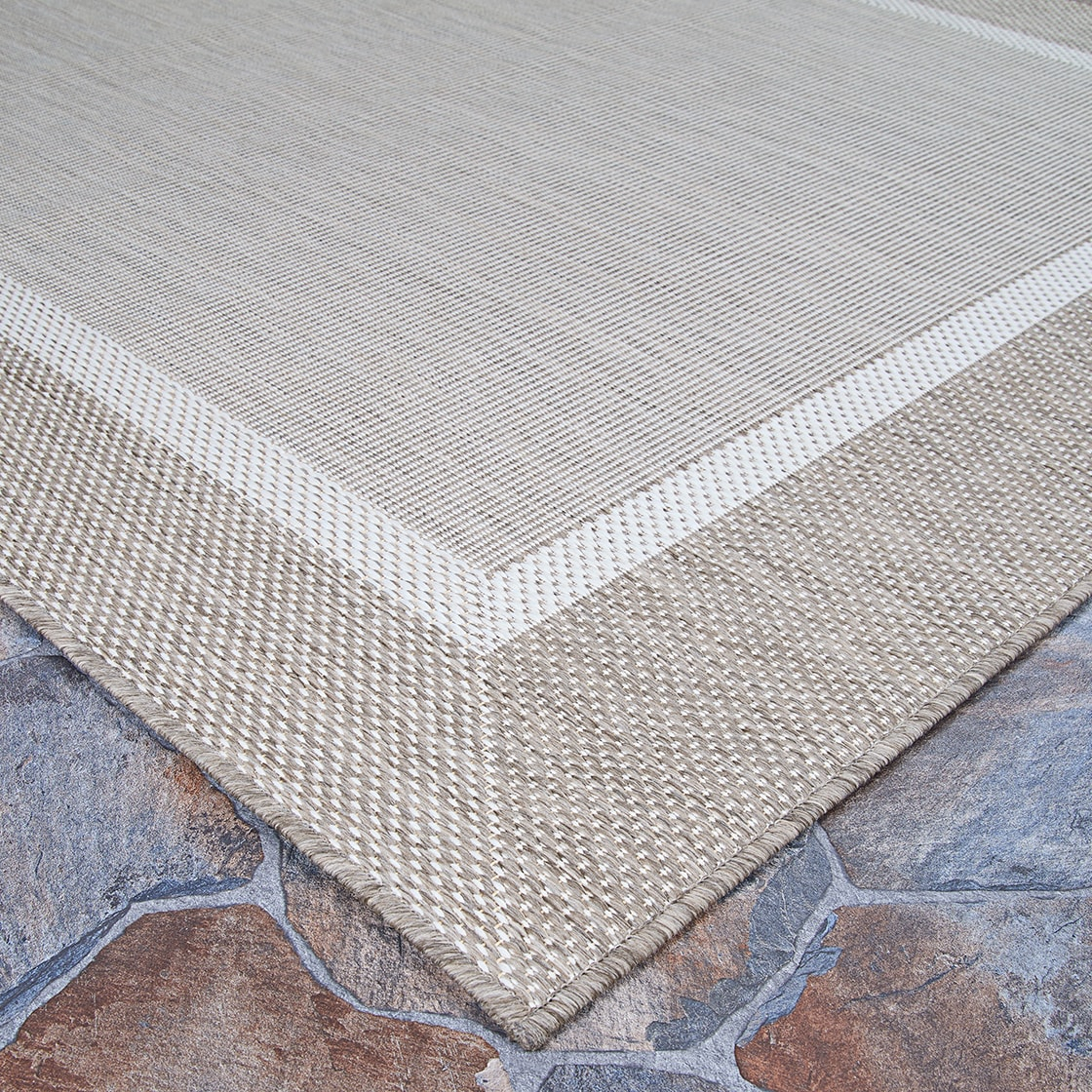 Couristan Recife 7 x 7 (ft) Polypropylene Champagne-Taupe Square Indoor/Outdoor Area rug
