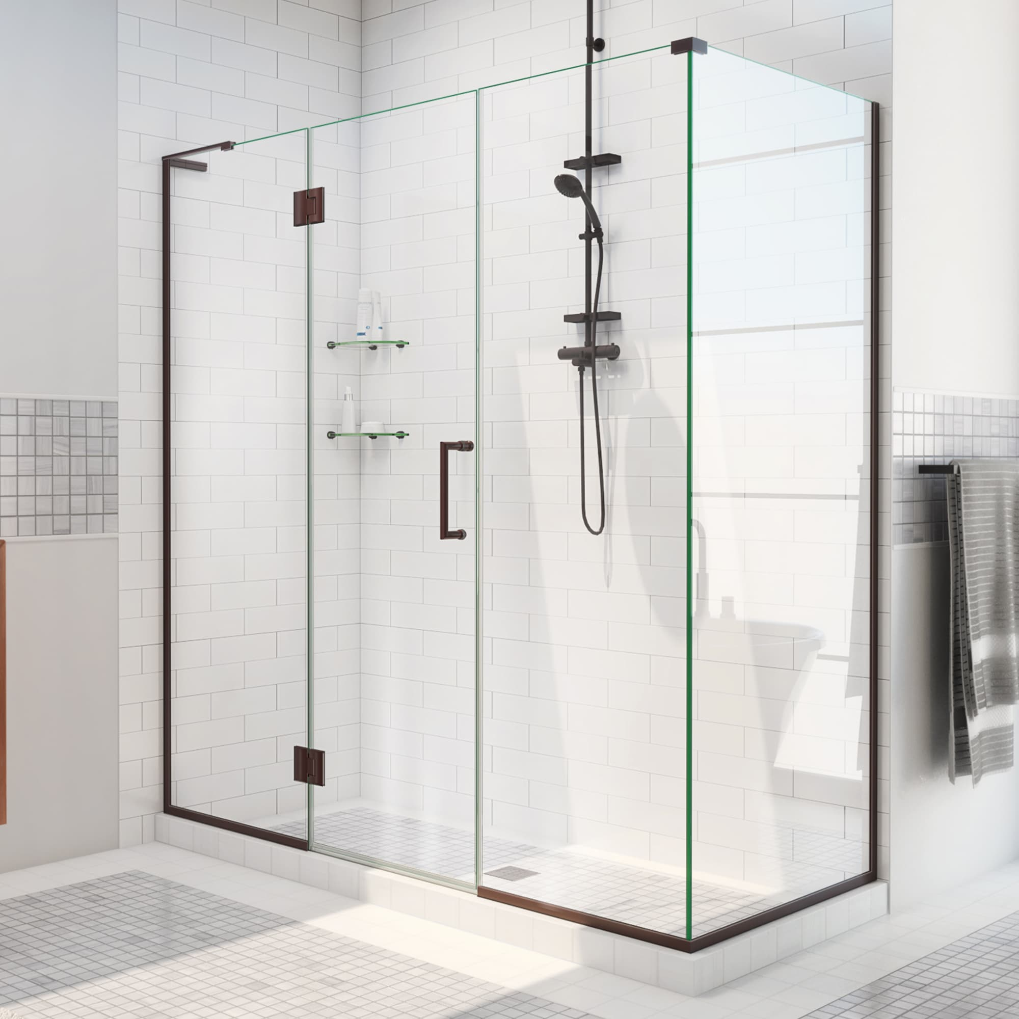 Unidoor-X 52" x 72" Frameless Shower Enclosure
