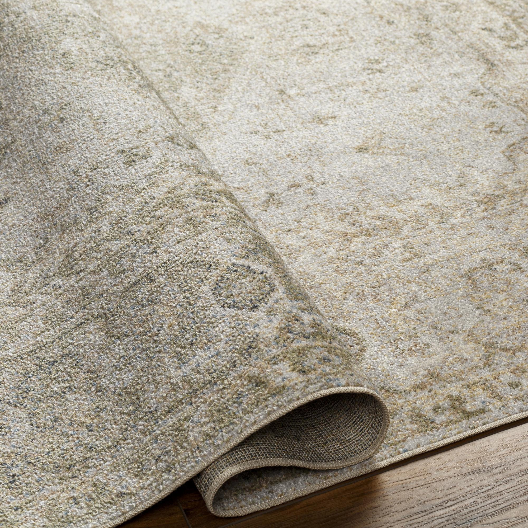 Lillian Traditional Gray 87" x 31" Synthetic Runner Rug