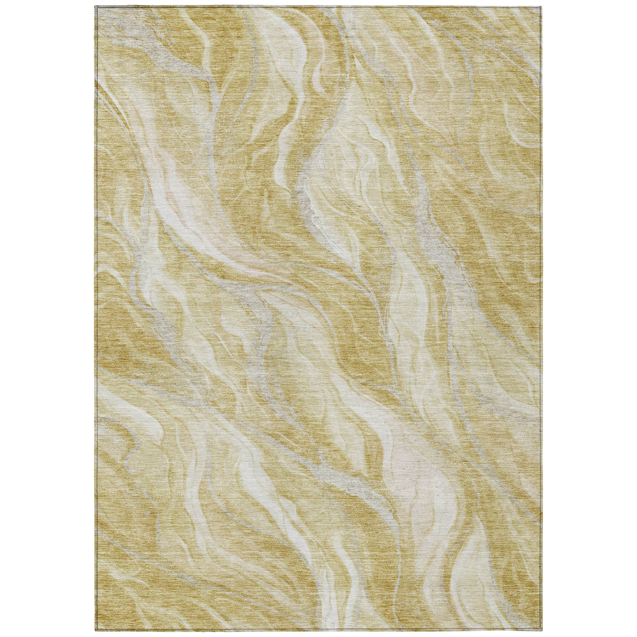 Addison Rugs Chantille ACN720 Gold 8' x 10' Indoor Outdoor Area Rug, Easy Clean, Machine Washable, Non Shedding, Bedroom, Entry, Living Room, Dining Room, Kitchen, Patio Rug