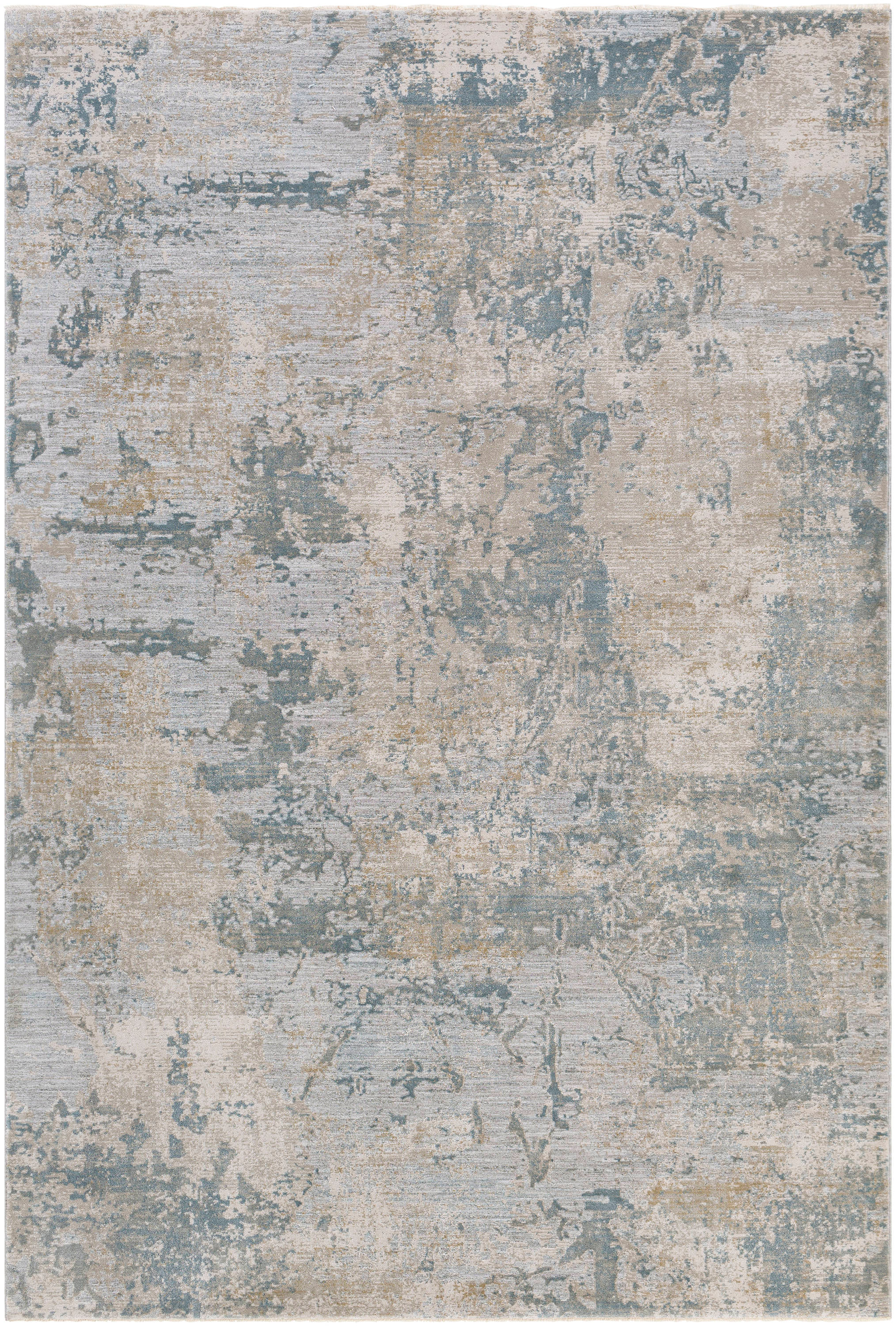 Gray Rectangular Synthetic Fringe Accent Rug