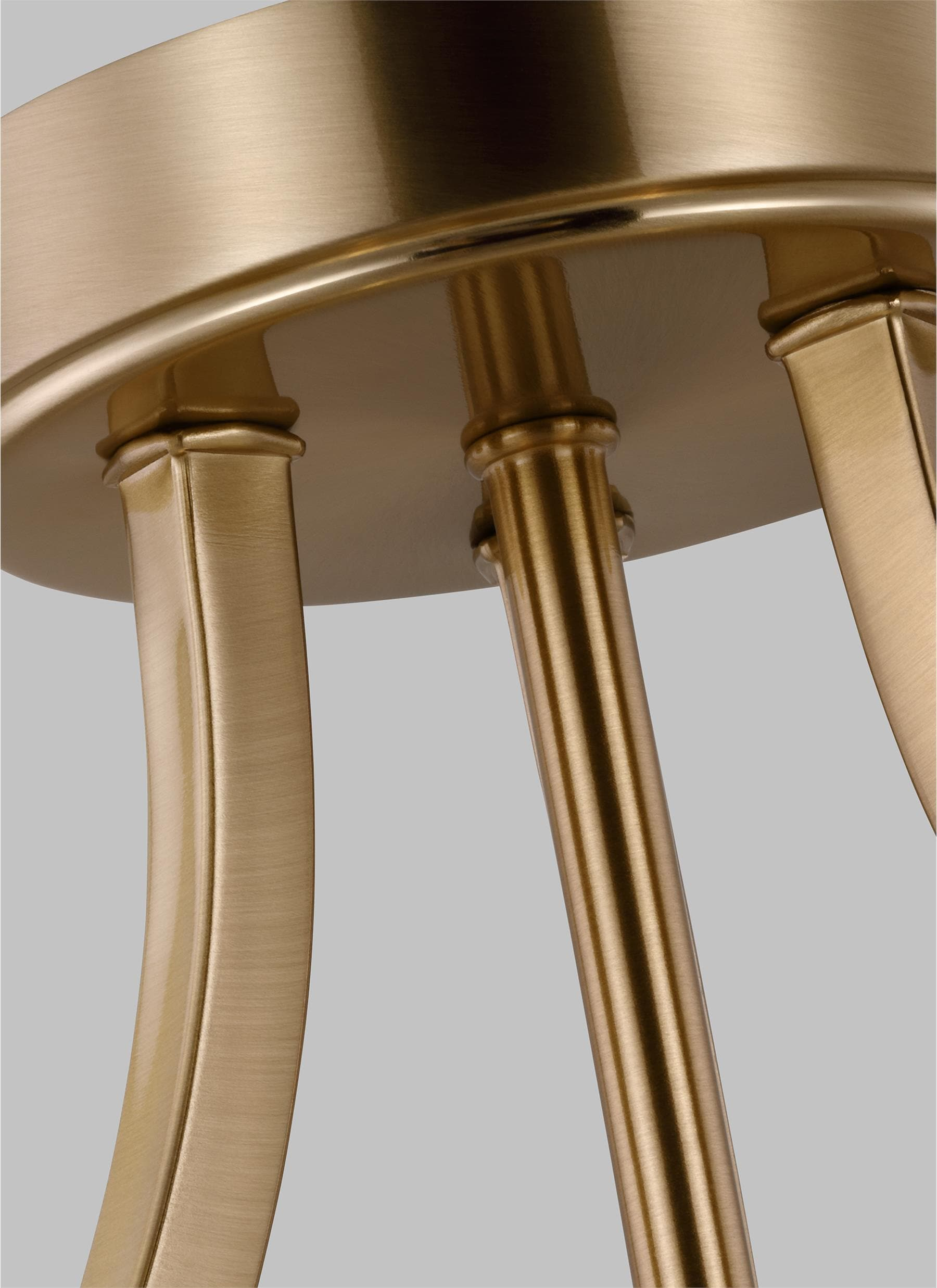 Geary 2-Light Satin Brass Dual Semi-Flush Mount Convertible Pendant with Satin Etched Glass Shade