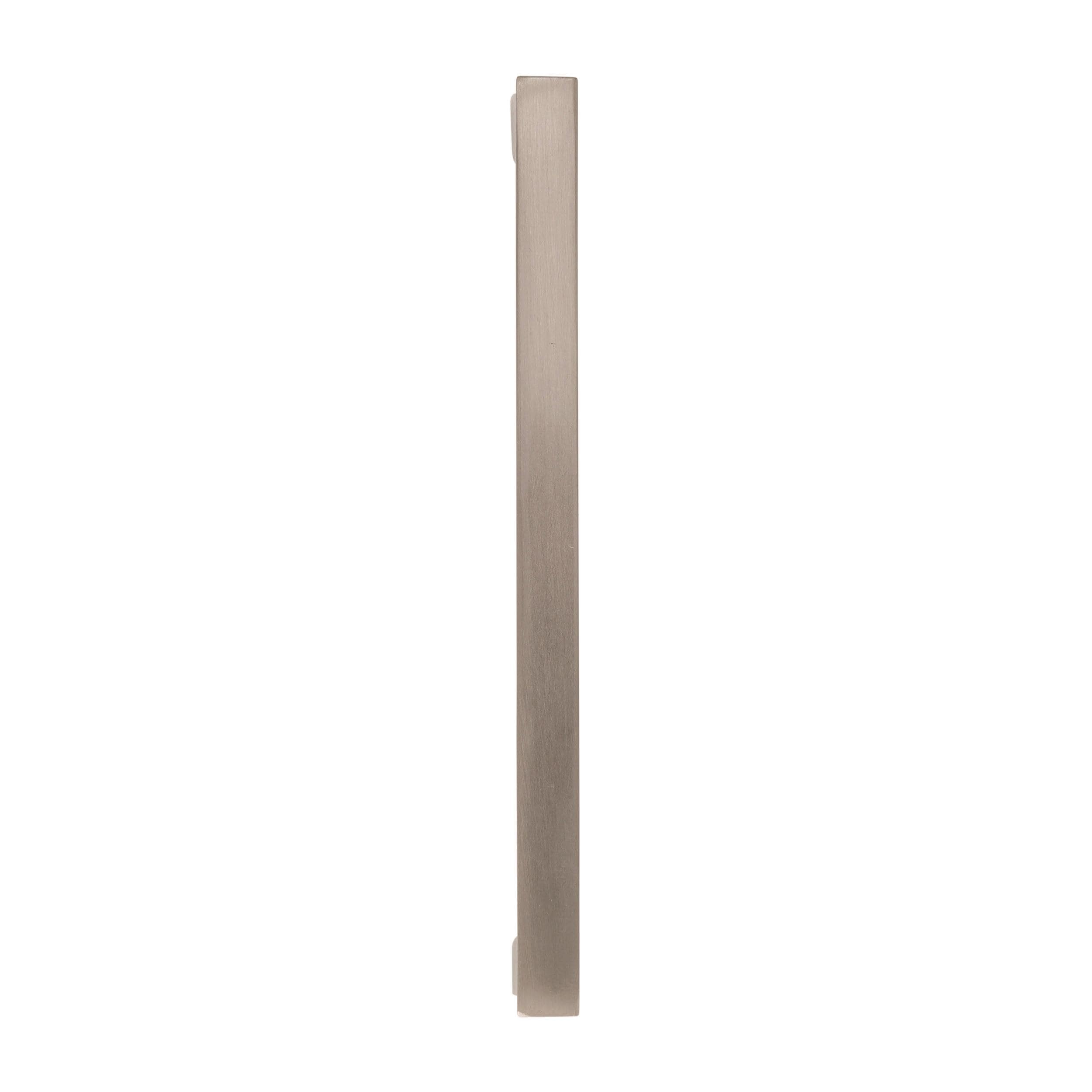 Sleek Satin Nickel Modern Bar Cabinet Pull with Mounting Hardware