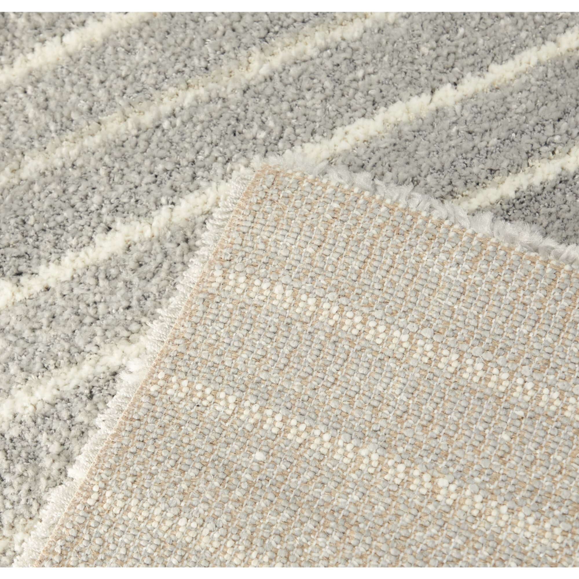 Northern Coziness Handmade Gray Stripe 5' x 7' Area Rug