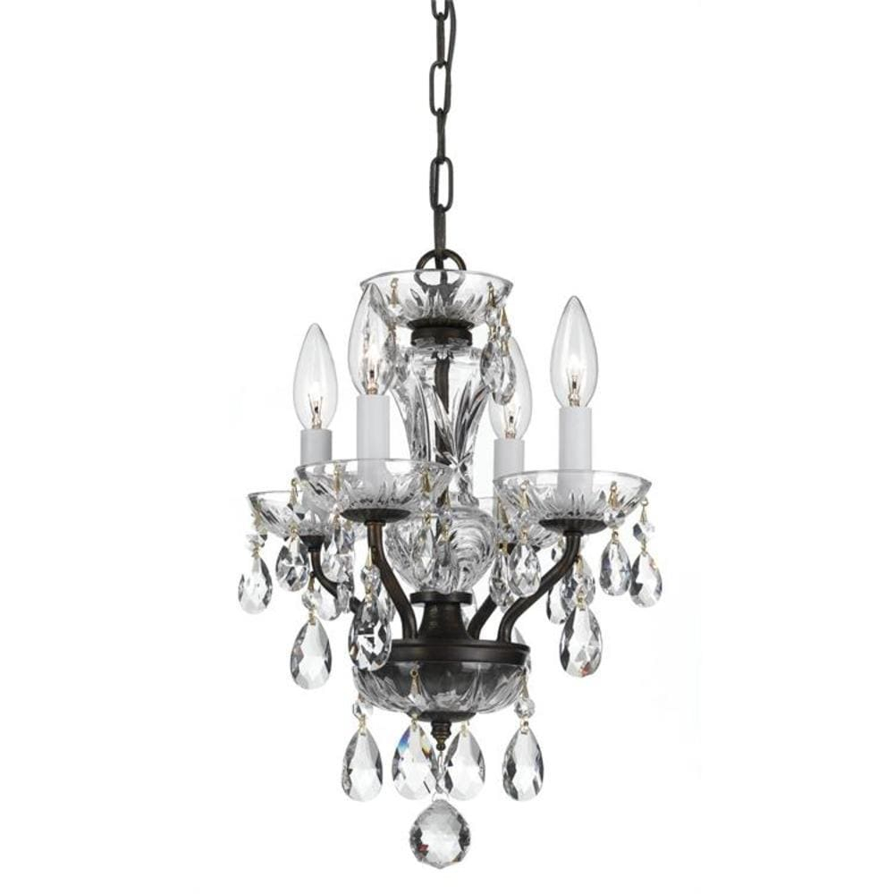 Crystorama Lighting - Traditional Crystal - 15 Inch 4 Light Chandelier-Swarovski
