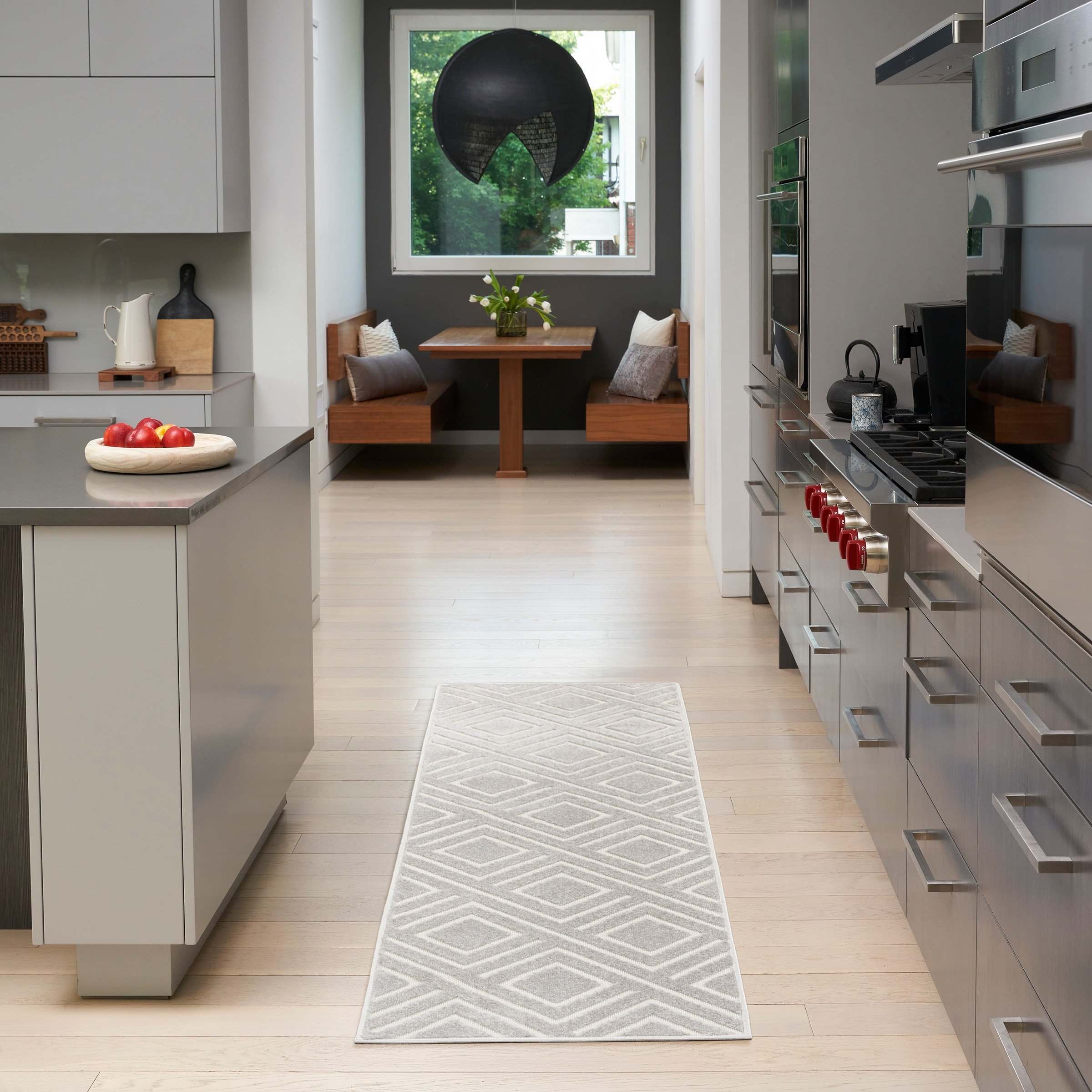 Nourison Casual 2' x 6' Light Grey Modern Indoor Rug