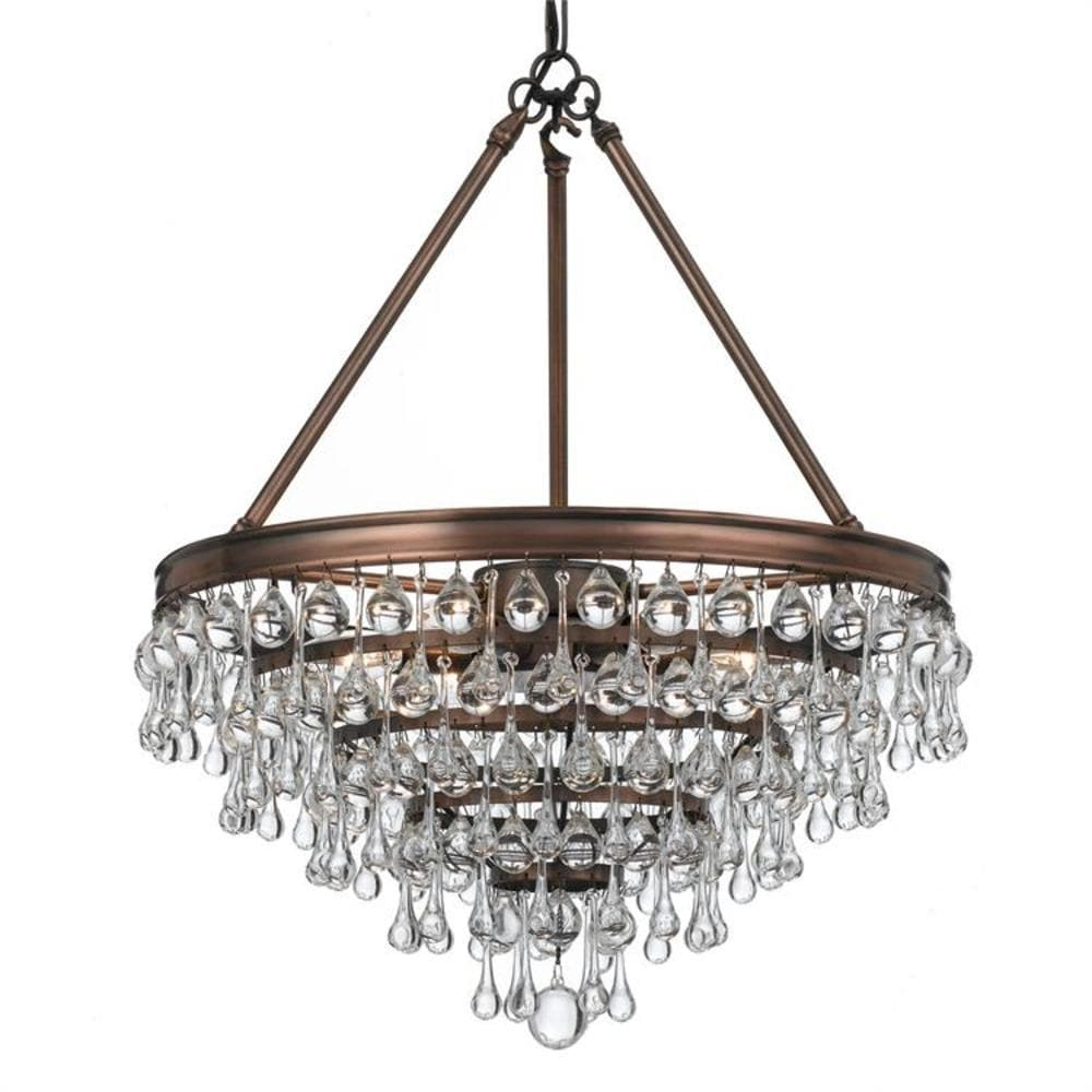 Crystorama Lighting - Six Light Chandelier - Chandelier - Calypso - Six Light