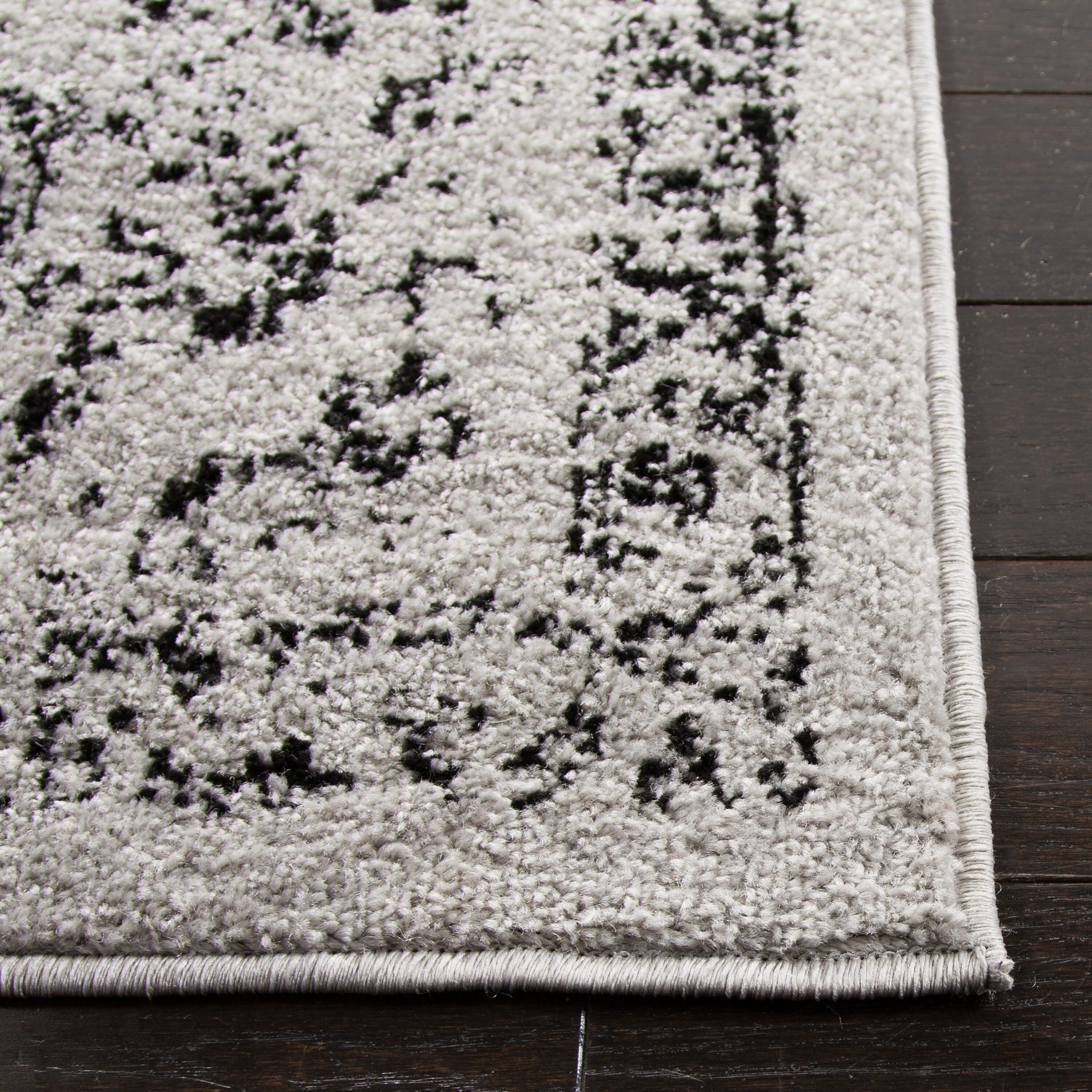 SAFAVIEH Adirondack Wyatt Distressed Area Rug, Grey/Black, 12' x 18'