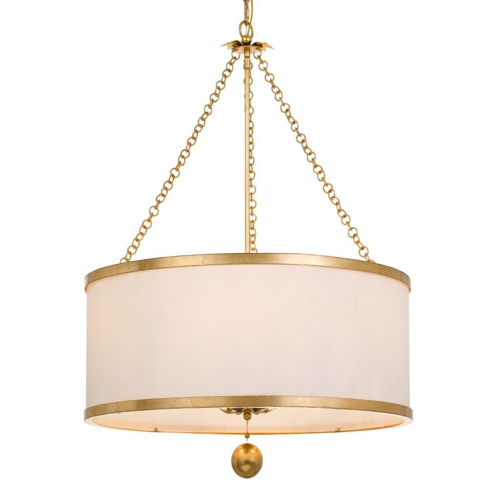 Six Light Chandelier-Antique Gold Finish    -Traditional Installation Crystorama Lighting 518-Ga