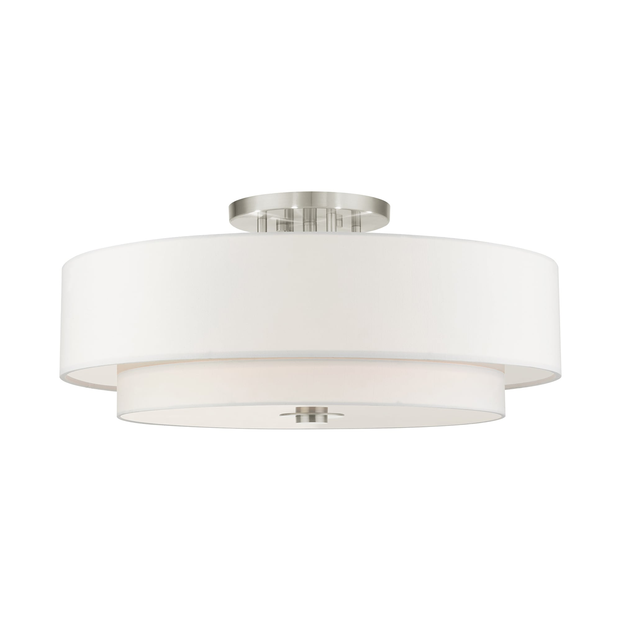 Livex Lighting Meridian 6 - Light Semi-Flush Mount in  Brushed Nickel
