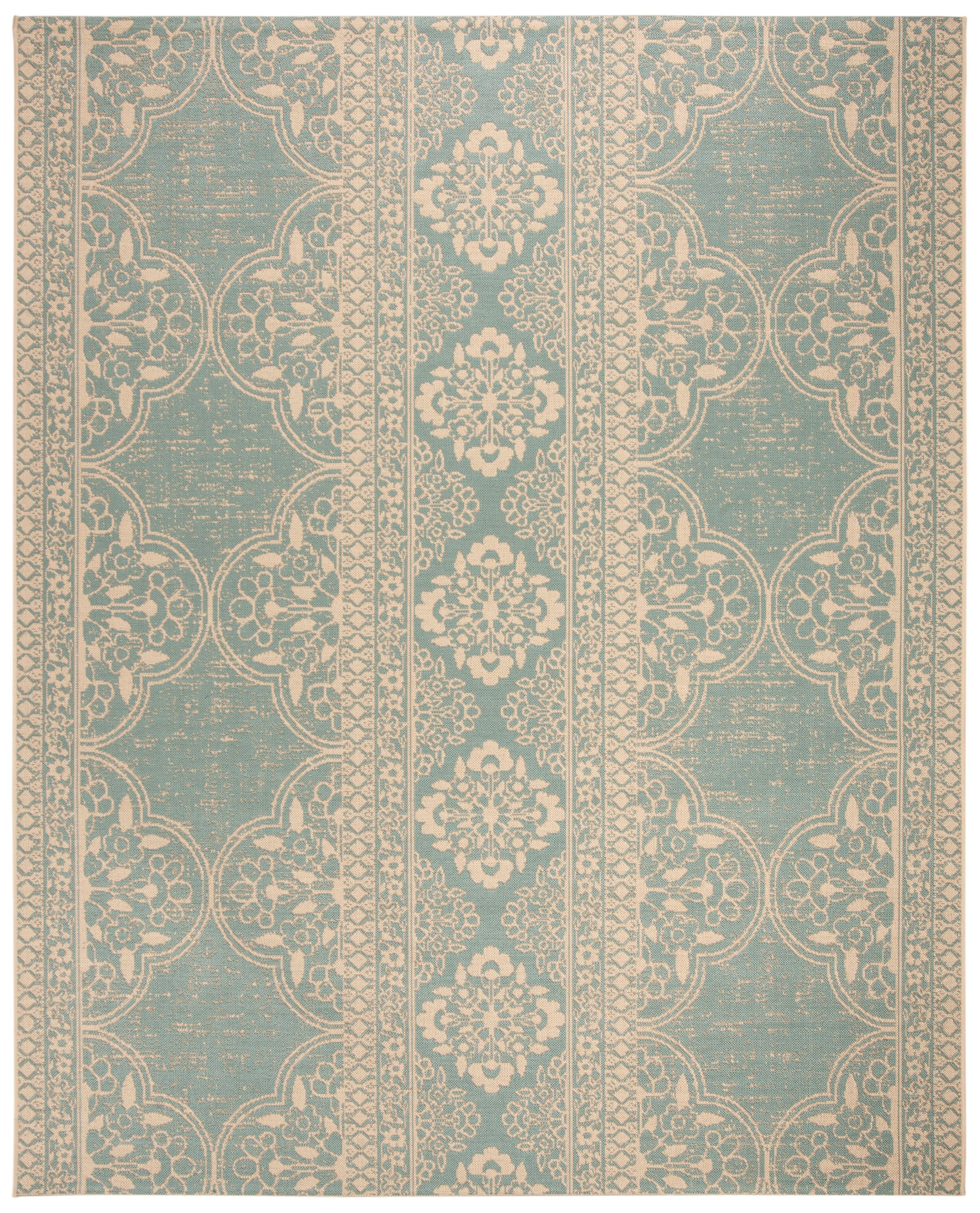 SAFAVIEH Linden Malandra Floral Area Rug, Cream/Aqua, 8' x 10'
