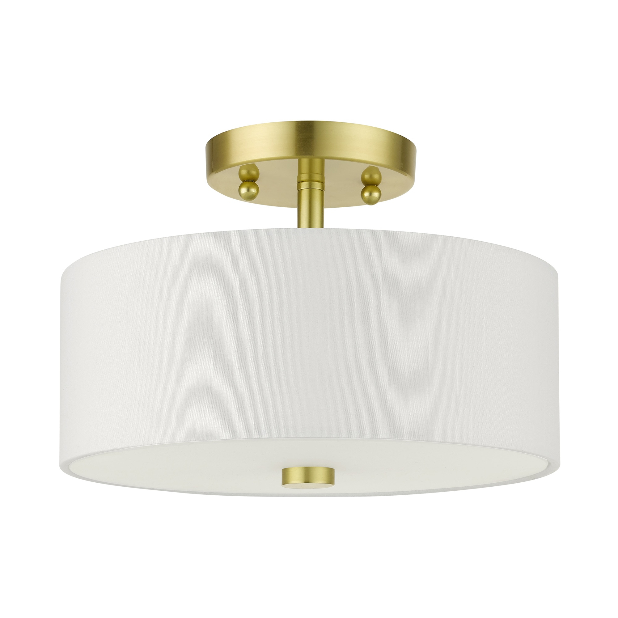 Livex Lighting Meridian 2 - Light Semi-Flush Mount in  Satin Brass
