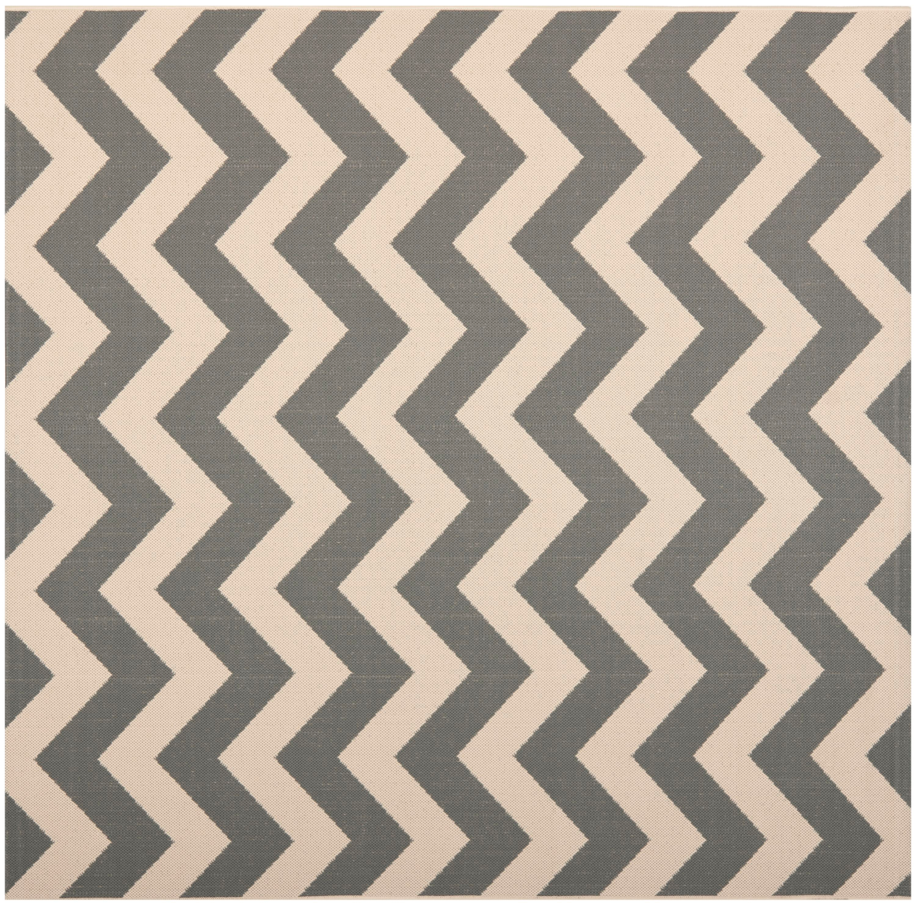Safavieh Courtyard Bailey Chevron Indoor/Outdoor Area Rug, 4' x 4' Square, Grey/Beige