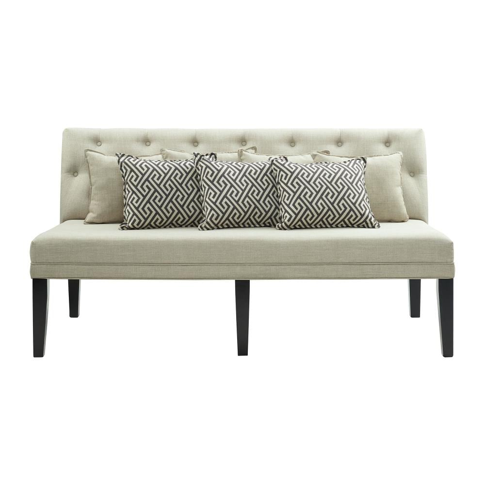 Picket House Furnishings Mara Sofa with Seven Pillows in Beige