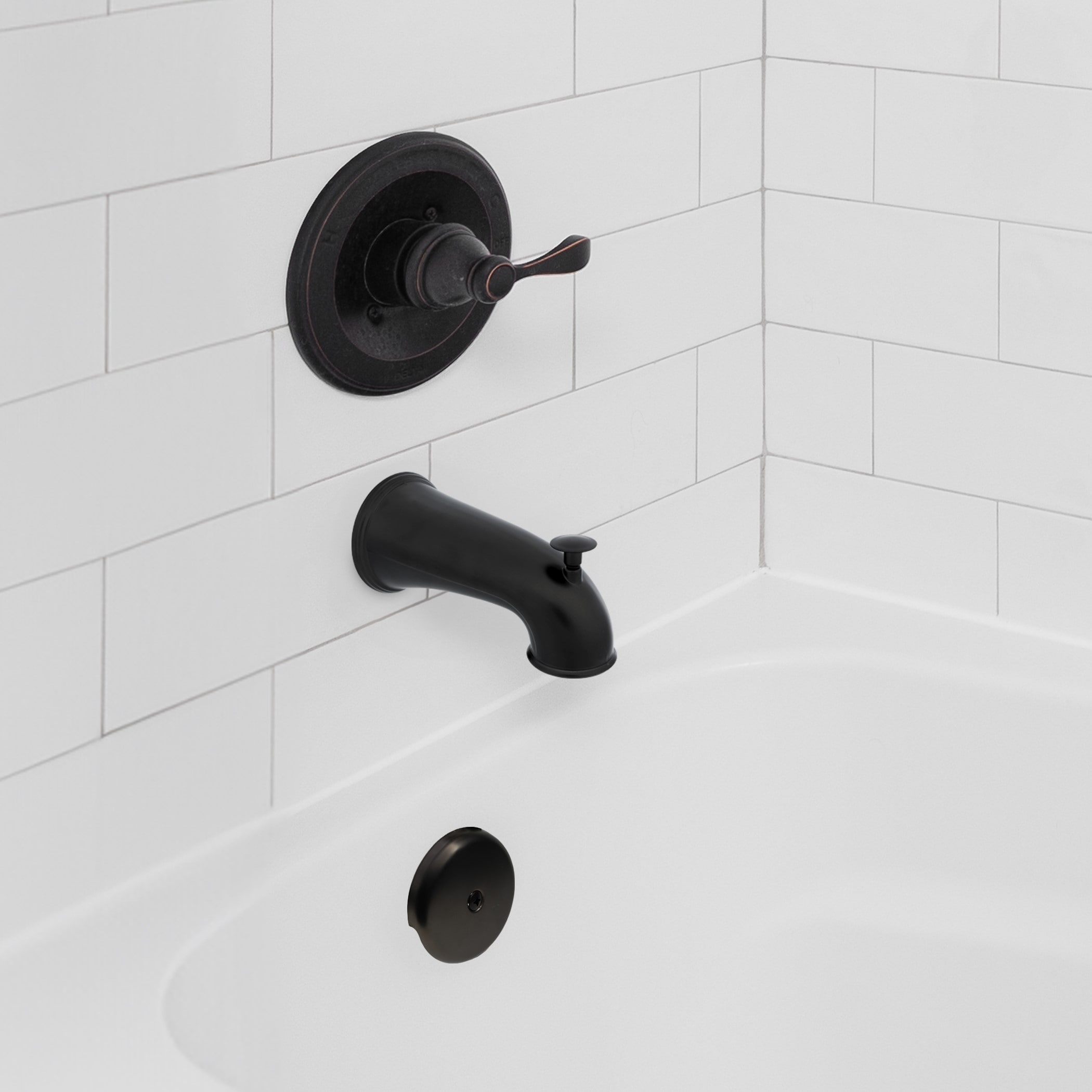 Danco Single Hole Tub Drain Overflow Plate | One Hole | Screw Included | Oil Rubbed Bronze (89473), Chrome