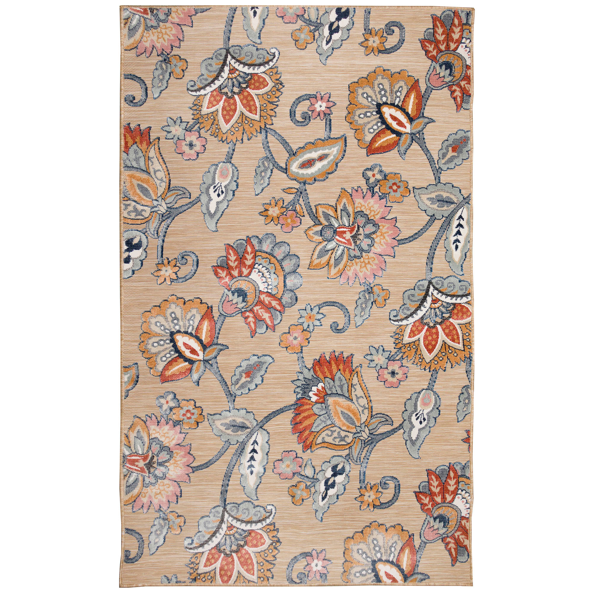 Canyon Navy Stripe 30" Rectangular Synthetic Easy-Care Rug