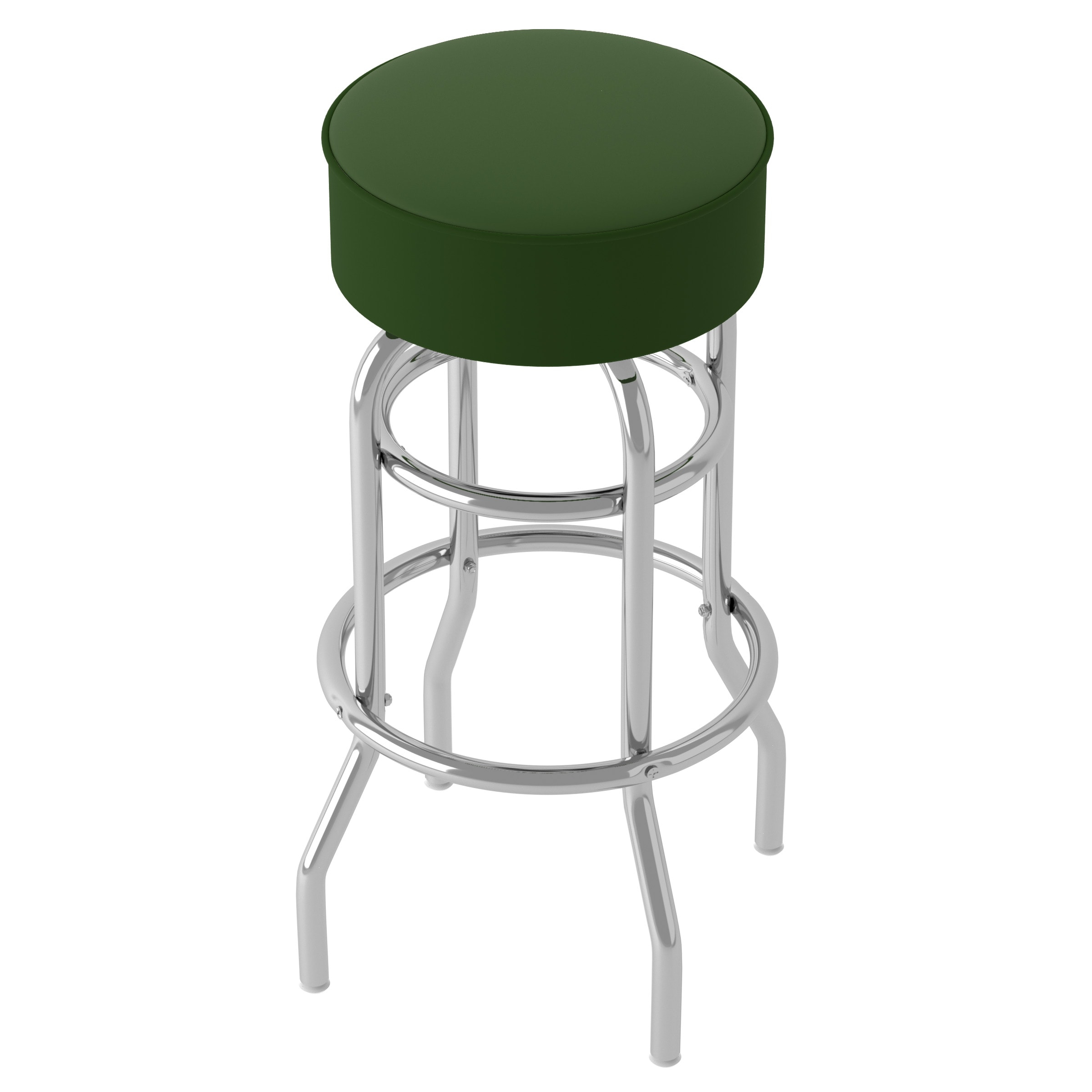 Trademark Gameroom Bar Stools Green 31.0-in H Bar height Round seat Upholstered Swivel Metal Bar Stool
