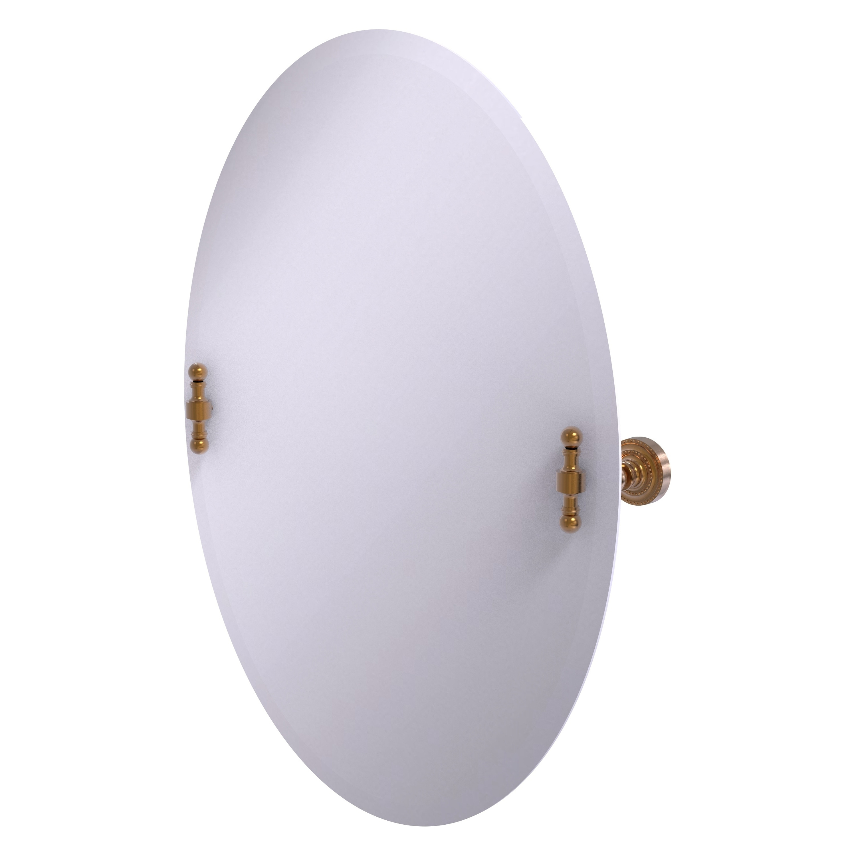 Elegant Frameless Oval Wall Mirror with Beveled Edge