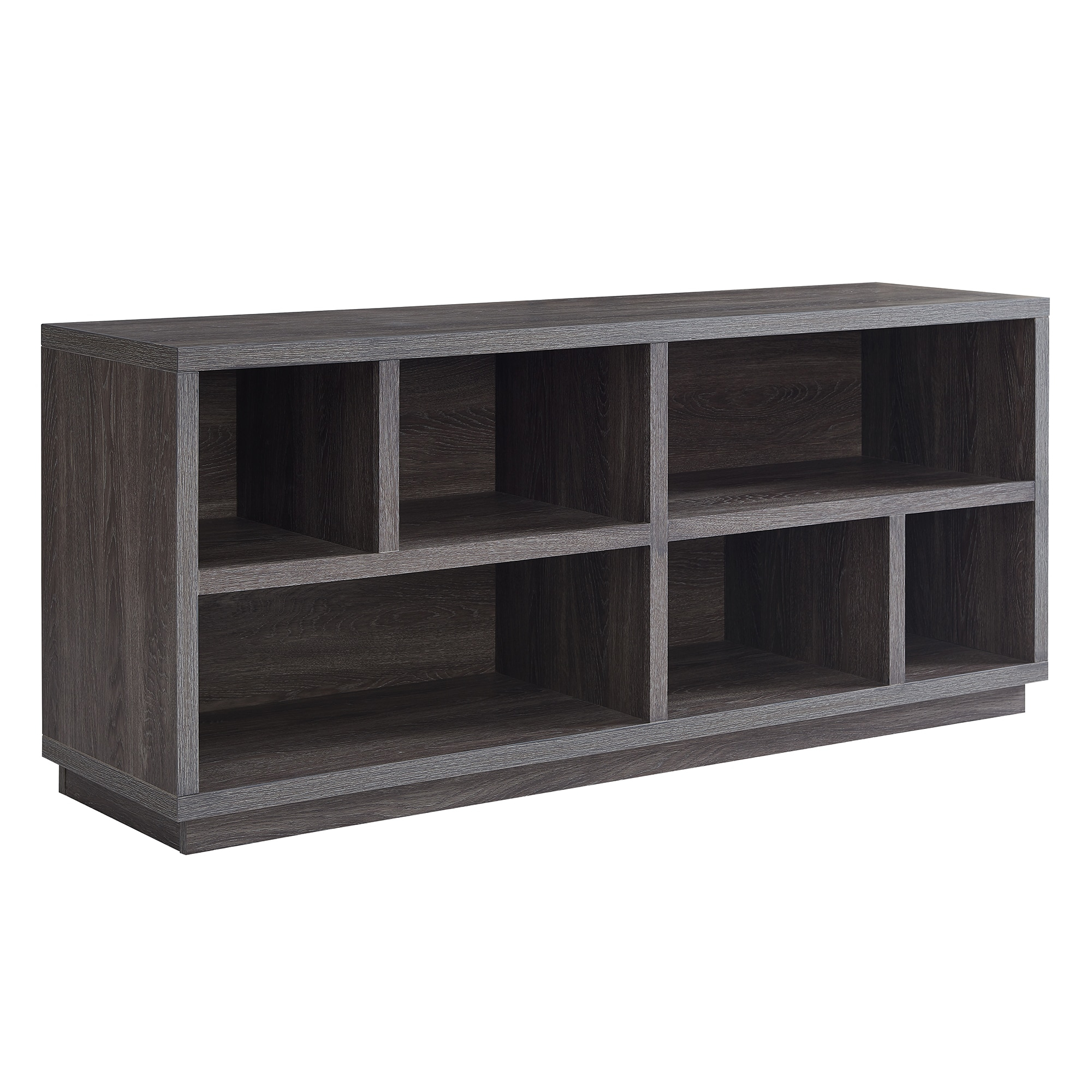 Evelyn&Zoe Bowman Rectangular TV Stand for TV's up to 65", Burnished Oak