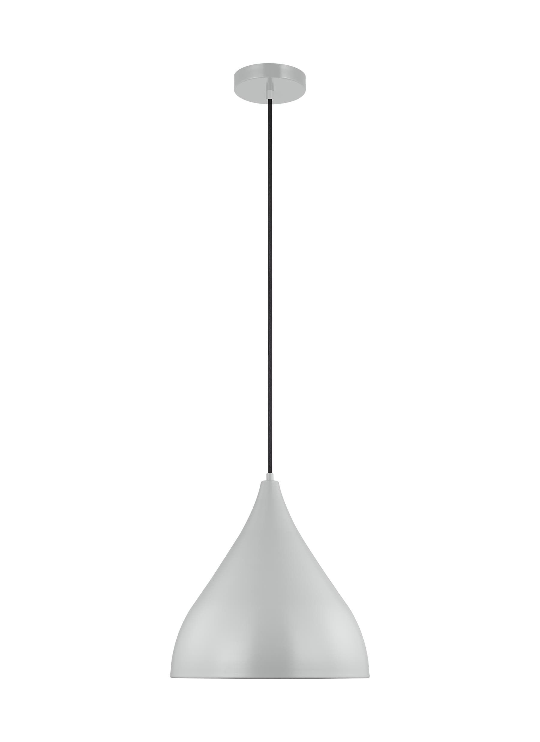 Oden Matte Grey Nickel Glass Indoor/Outdoor Pendant Light