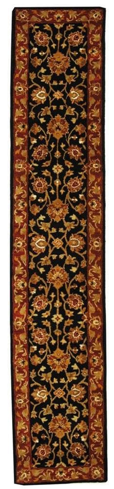SAFAVIEH Heritage Lancaster Traditional Wool Runner Rug, Black/Red, 2'3" x 10'