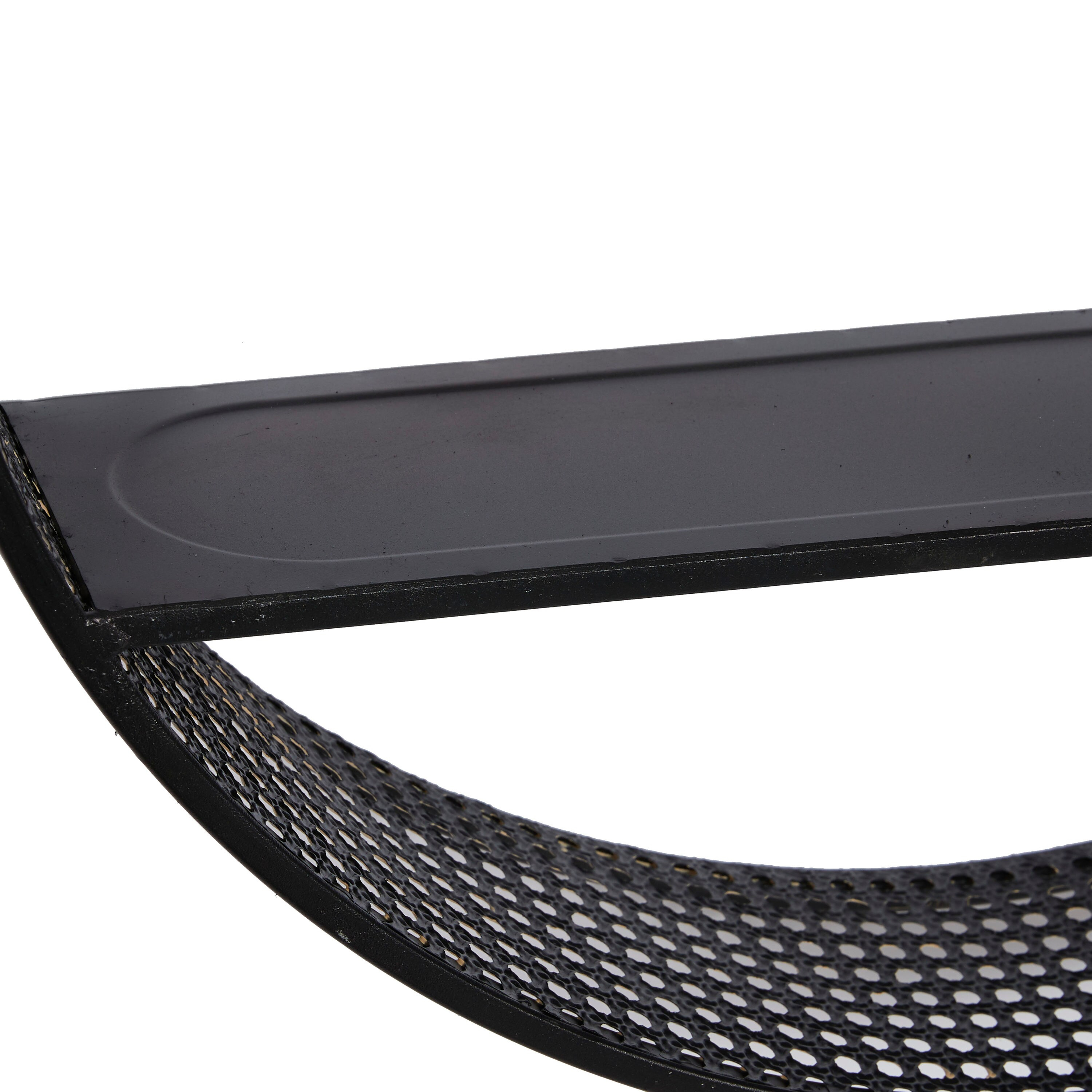 DecMode 26" x 5" 2-Tier Black Wall Shelf