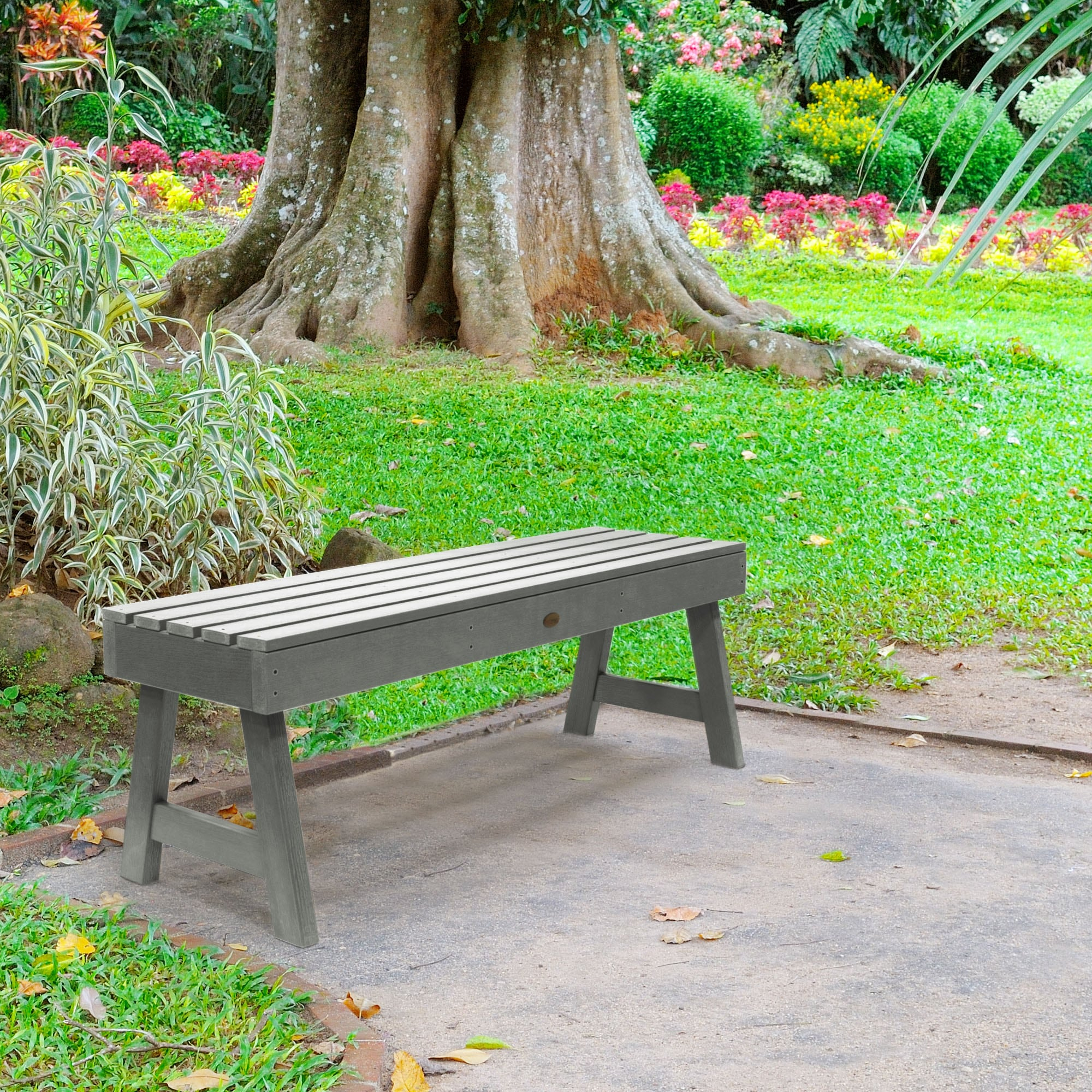 Coastal Teak 49" Backless Bench with Stainless Steel Hardware