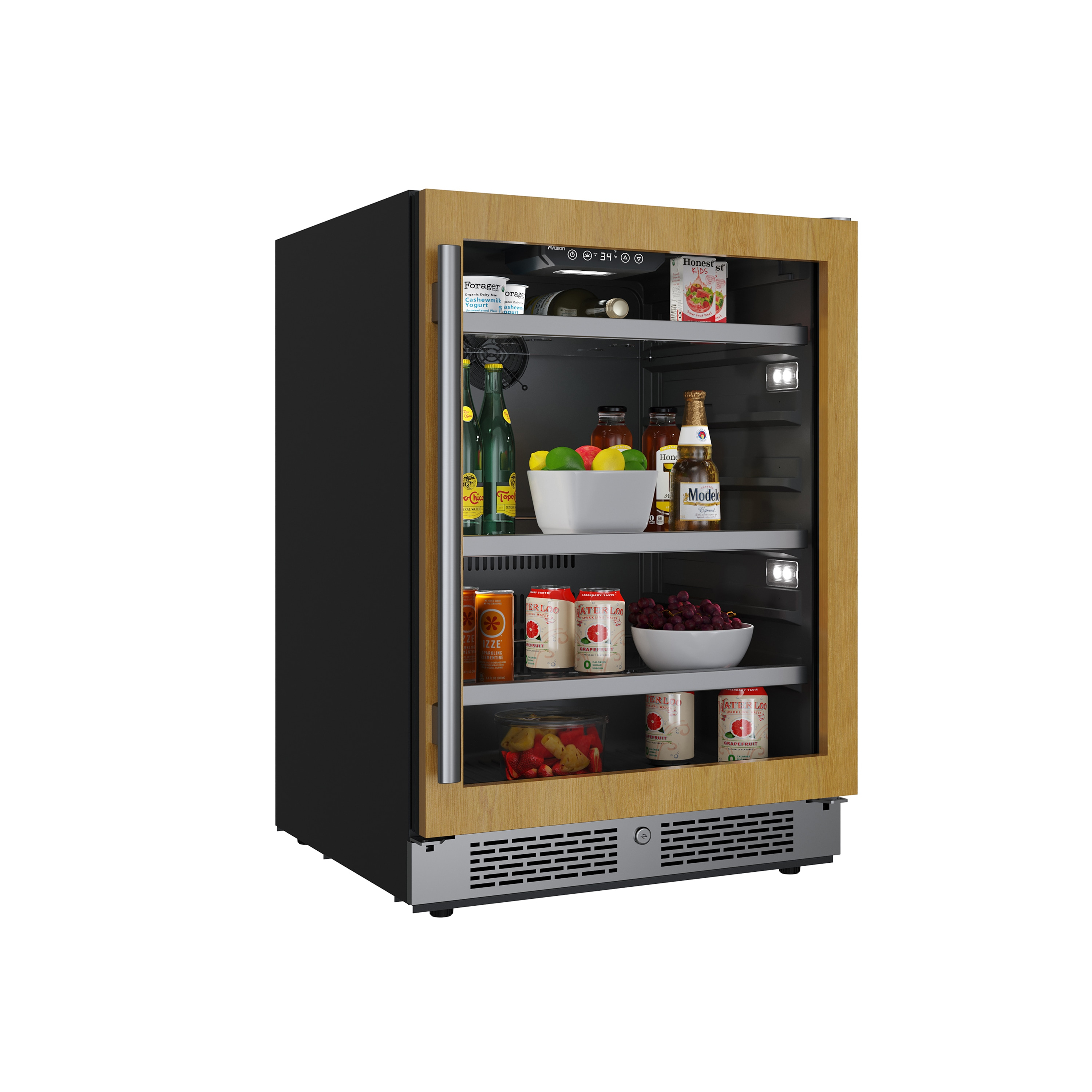 Avallon Abr242rh 24" Wide 140 Can Energy Efficient Beverage Center - Panel Ready Glass