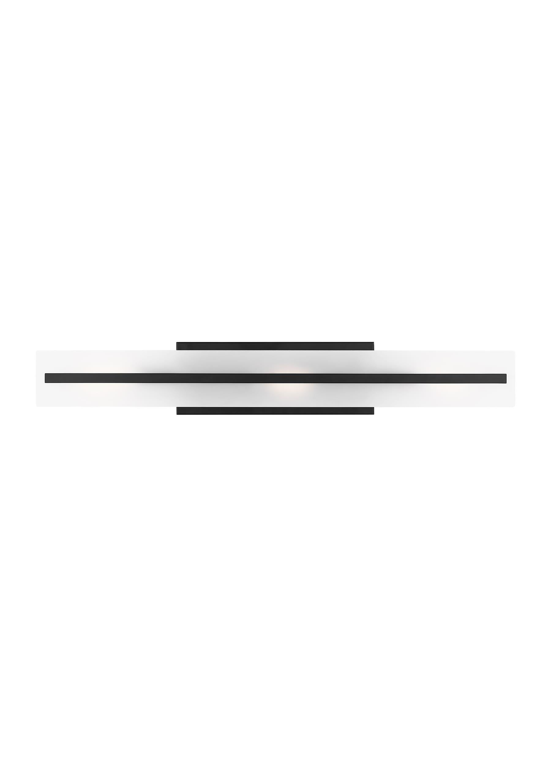 Midnight Black Satin Etched Glass 3-Light Vanity Fixture