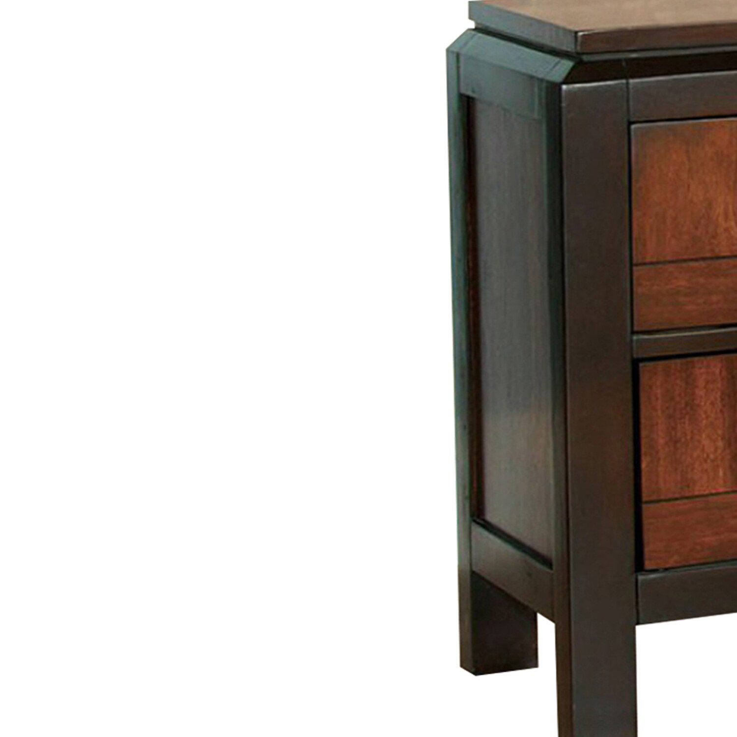 Patra Acacia & Walnut 2-Drawer Transitional Nightstand