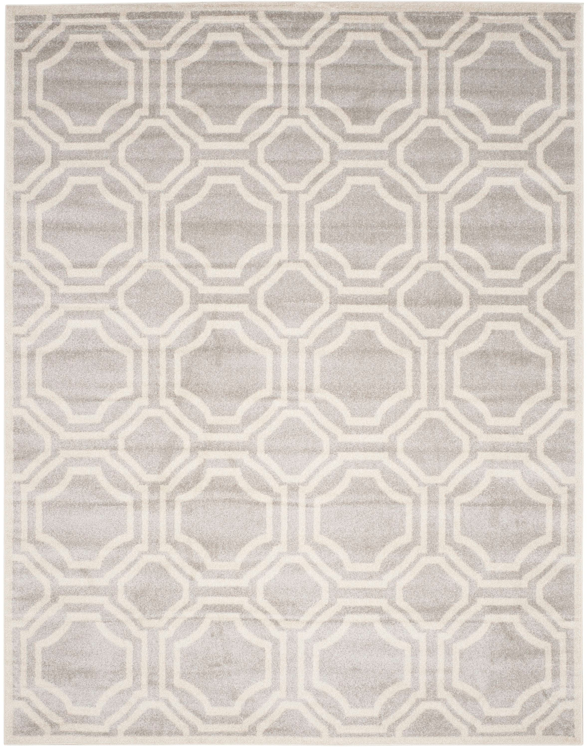 Amherst AMT411 Power Loomed Area Rug - Light Grey/Ivory - 8'x10' - Safavieh.