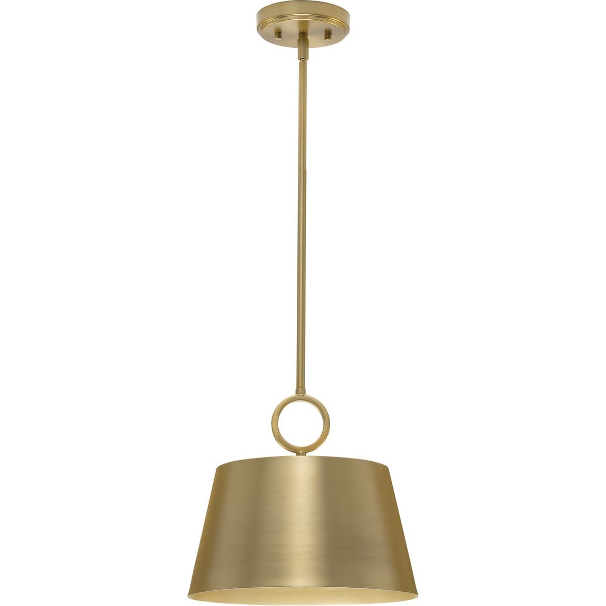 Progress Lighting Parkhurst 1-Light Dome Pendant, Brushed Bronze, Gold-Finished Interior, Steel, Dry Rated