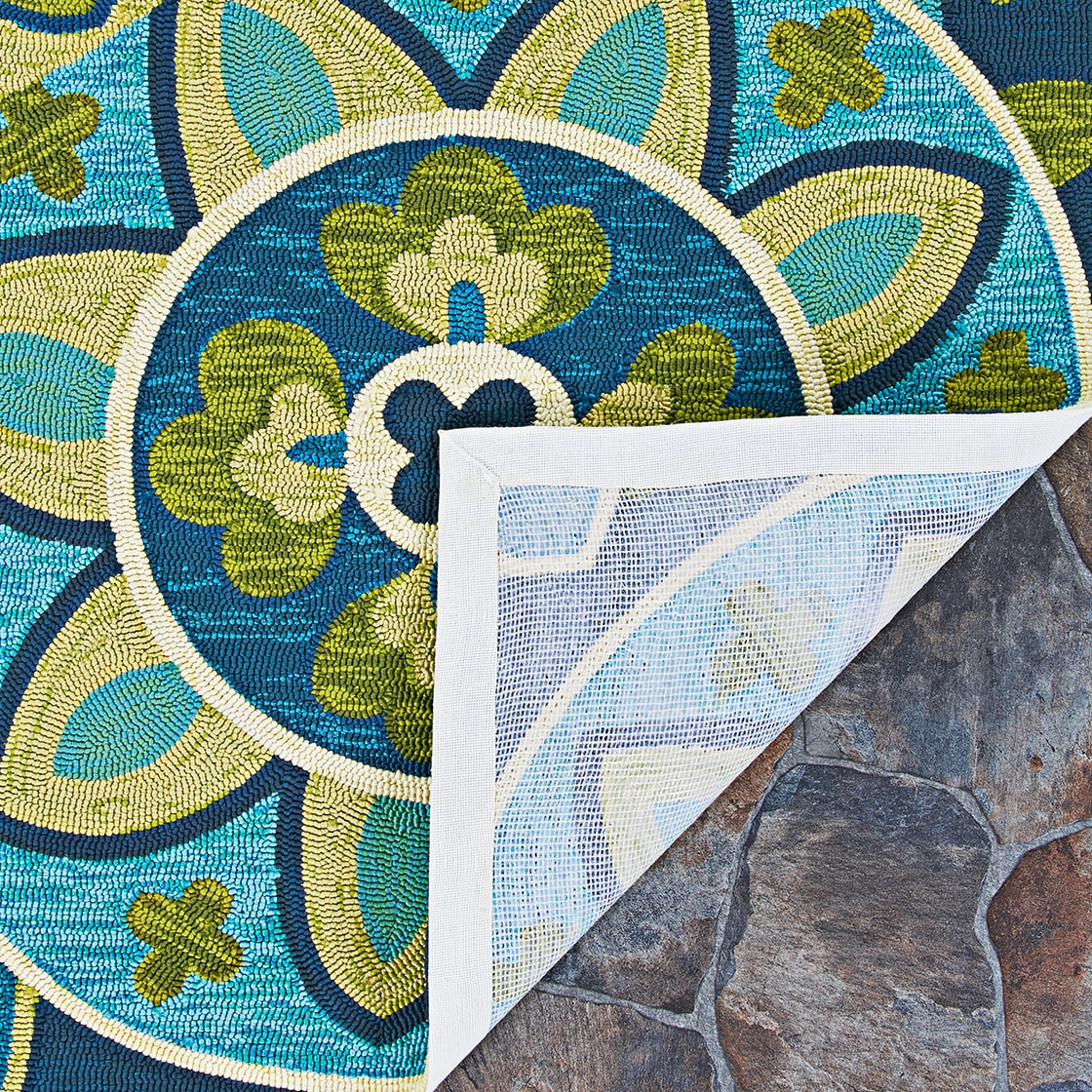 Couristan Covington Rip Tide Ocean-Green Indoor / Outdoor Area Rug, 3'6" x 5'6"