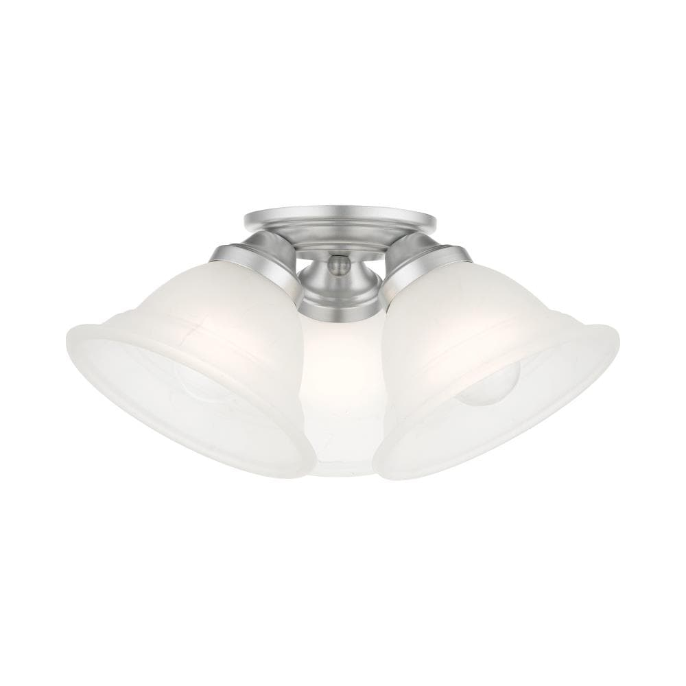 Livex Lighting Wynnewood 3 - Light Flush Mount in  Satin Nickel