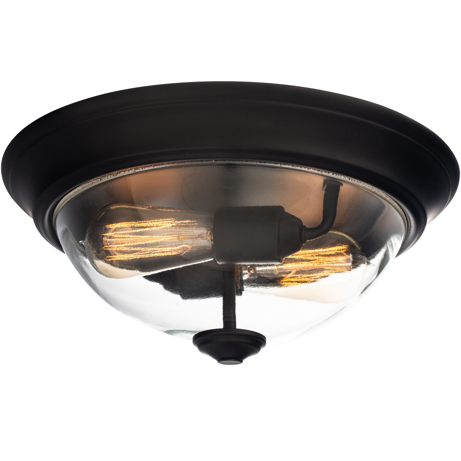 Prominence Home Designer 2 -Light 13.0-in Satin Bronze Flush Mount Light